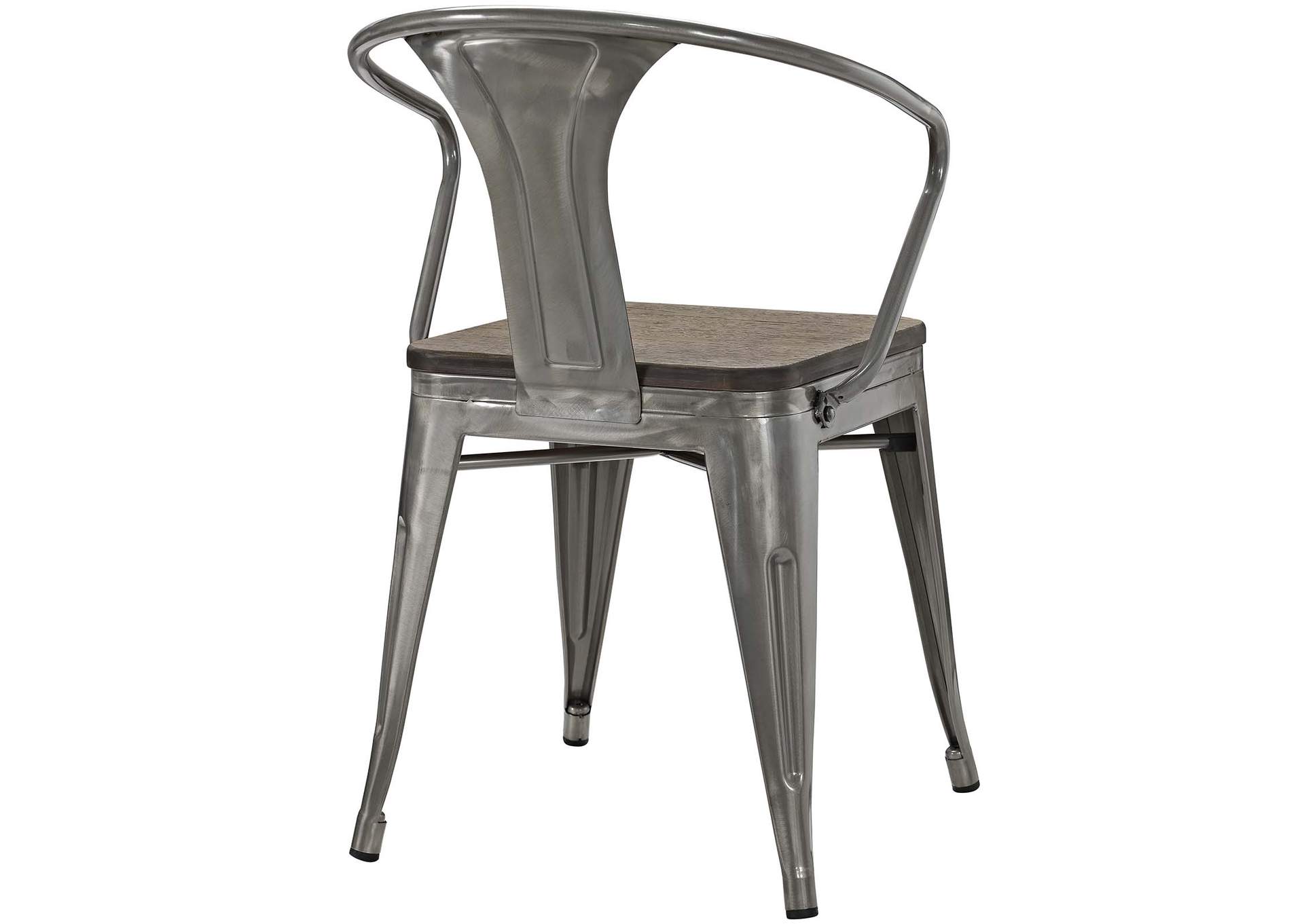 Gunmetal Promenade Bamboo Dining Chair [Set of 2],Modway