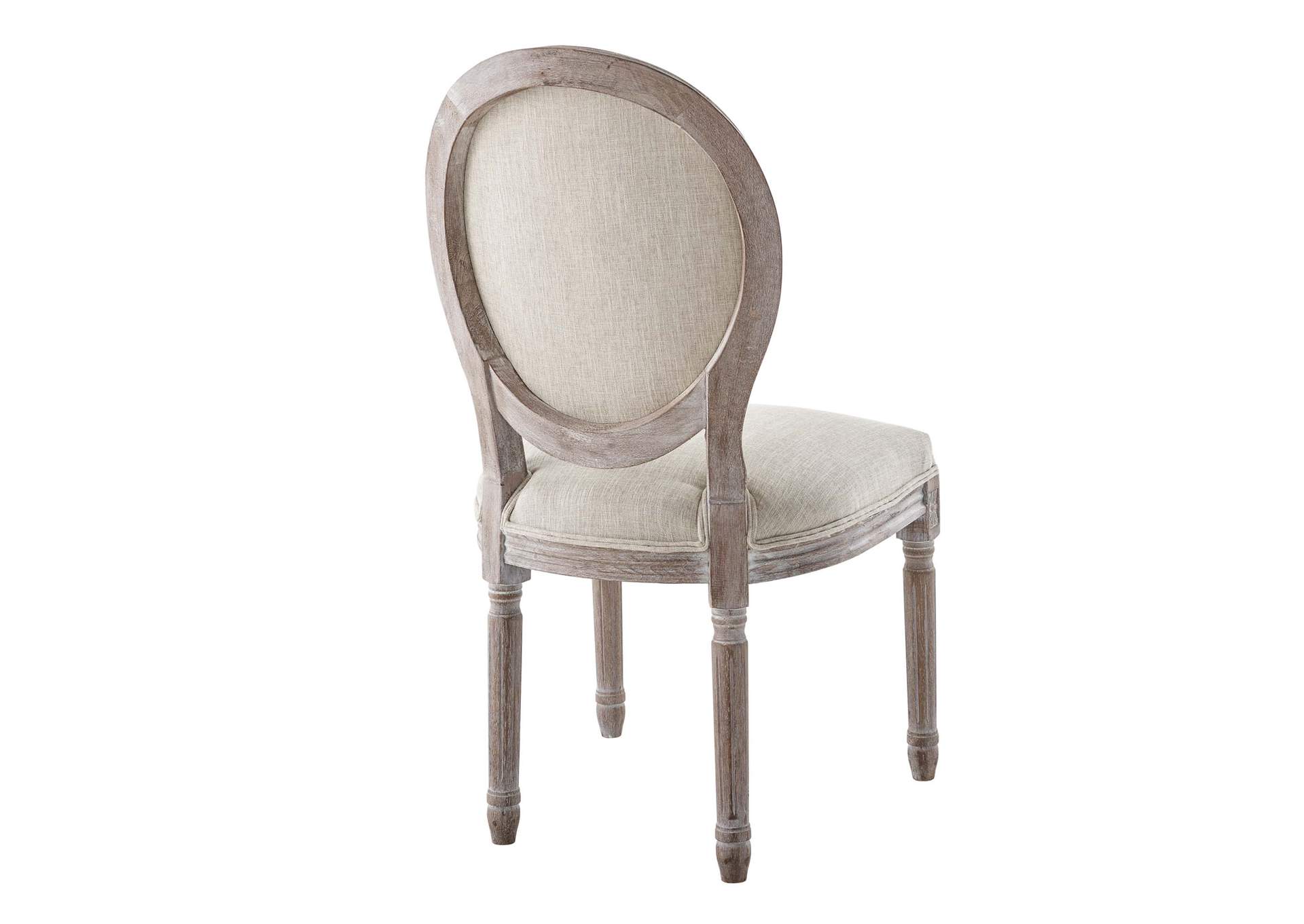 Beige Arise Vintage French Upholstered Fabric Dining Side Chair,Modway