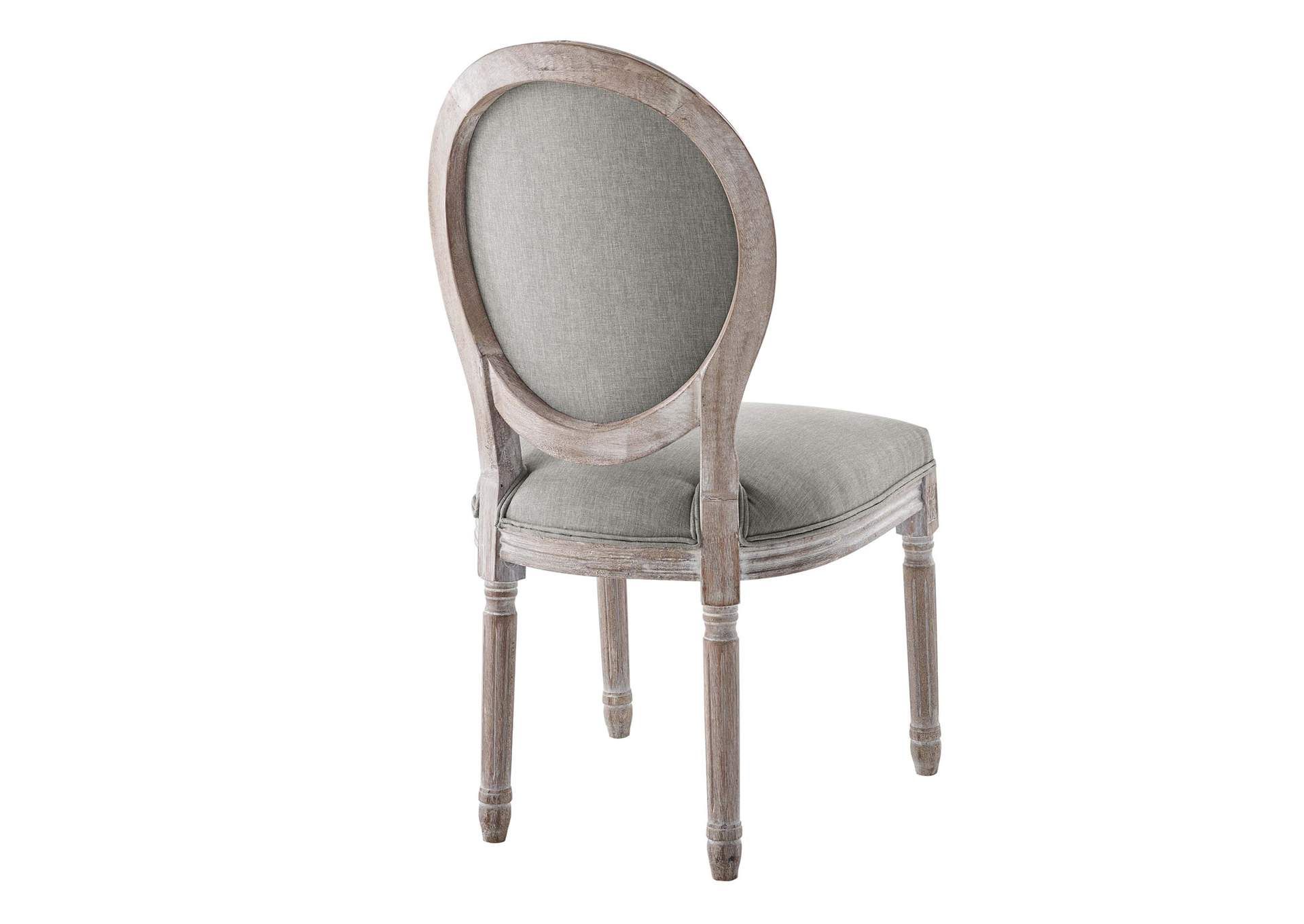 Light Gray Arise Vintage French Upholstered Fabric Dining Side Chair,Modway