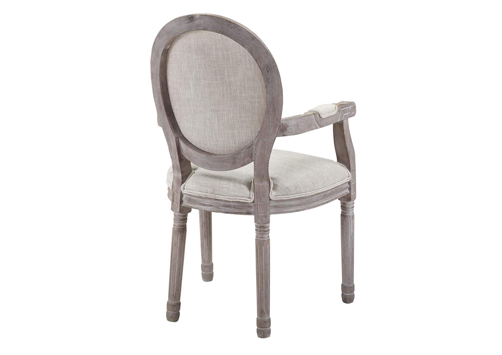 Beige Arise Vintage French Arm Dining Chair,Modway