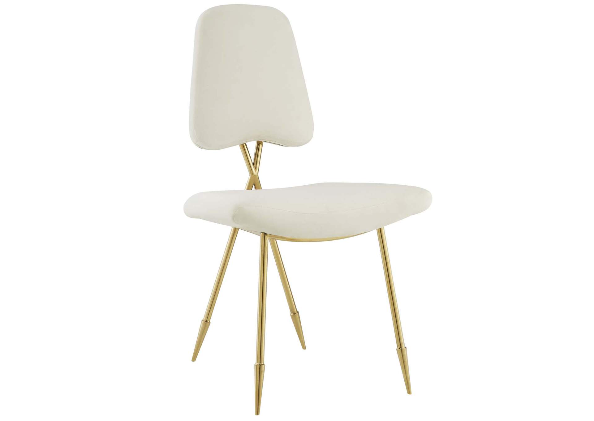 Ivory Ponder Performance Velvet Dining Side Chair,Modway