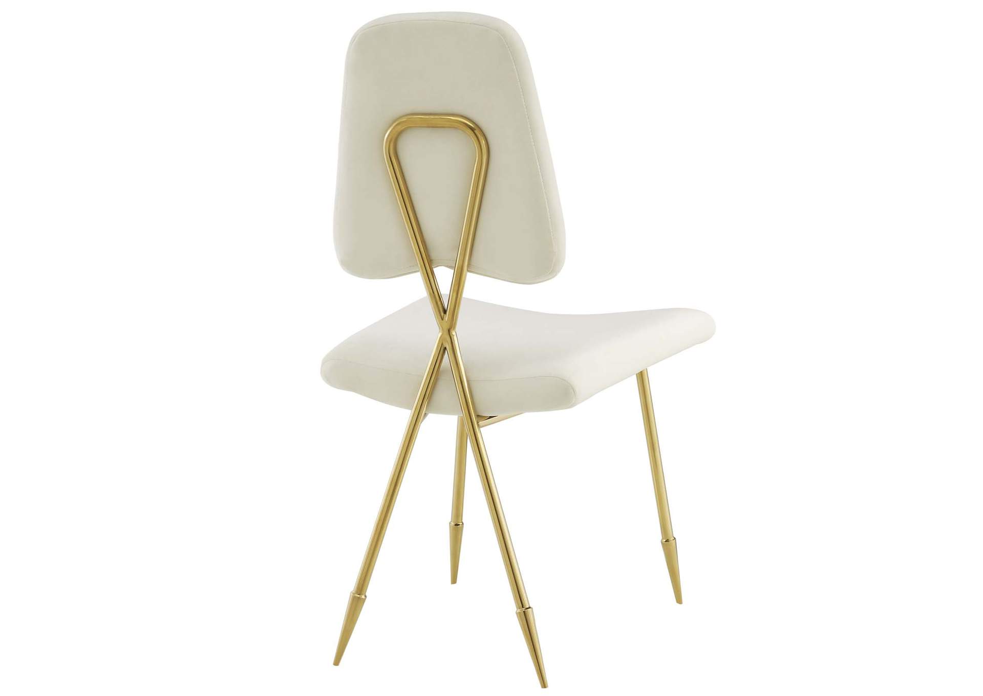 Ivory Ponder Performance Velvet Dining Side Chair,Modway