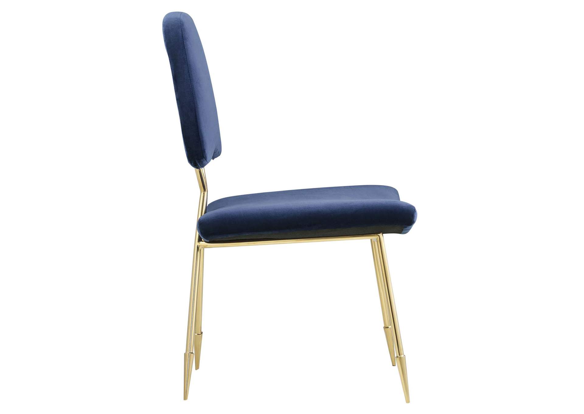 Navy Ponder Performance Velvet Dining Side Chair,Modway