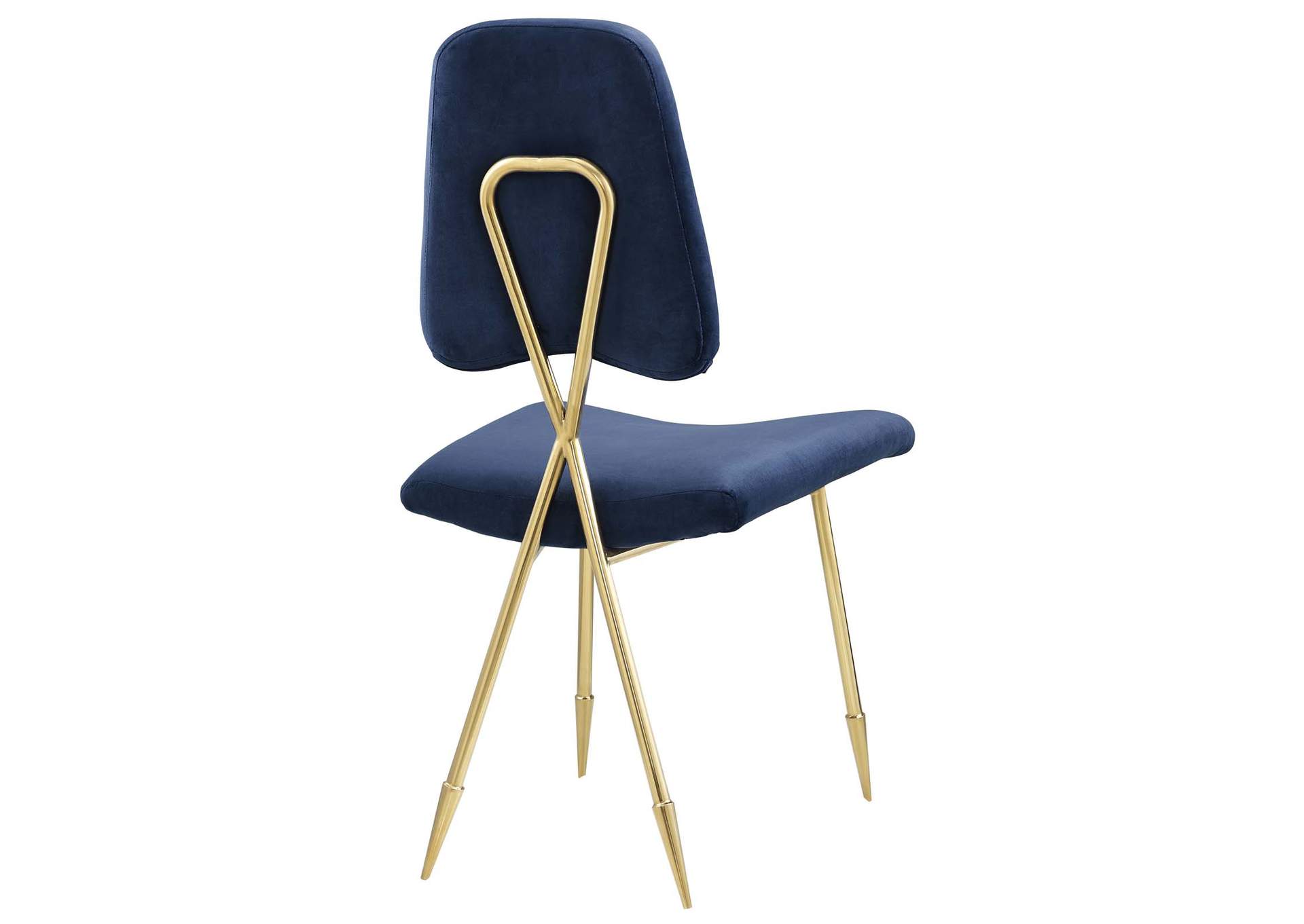 Navy Ponder Performance Velvet Dining Side Chair,Modway