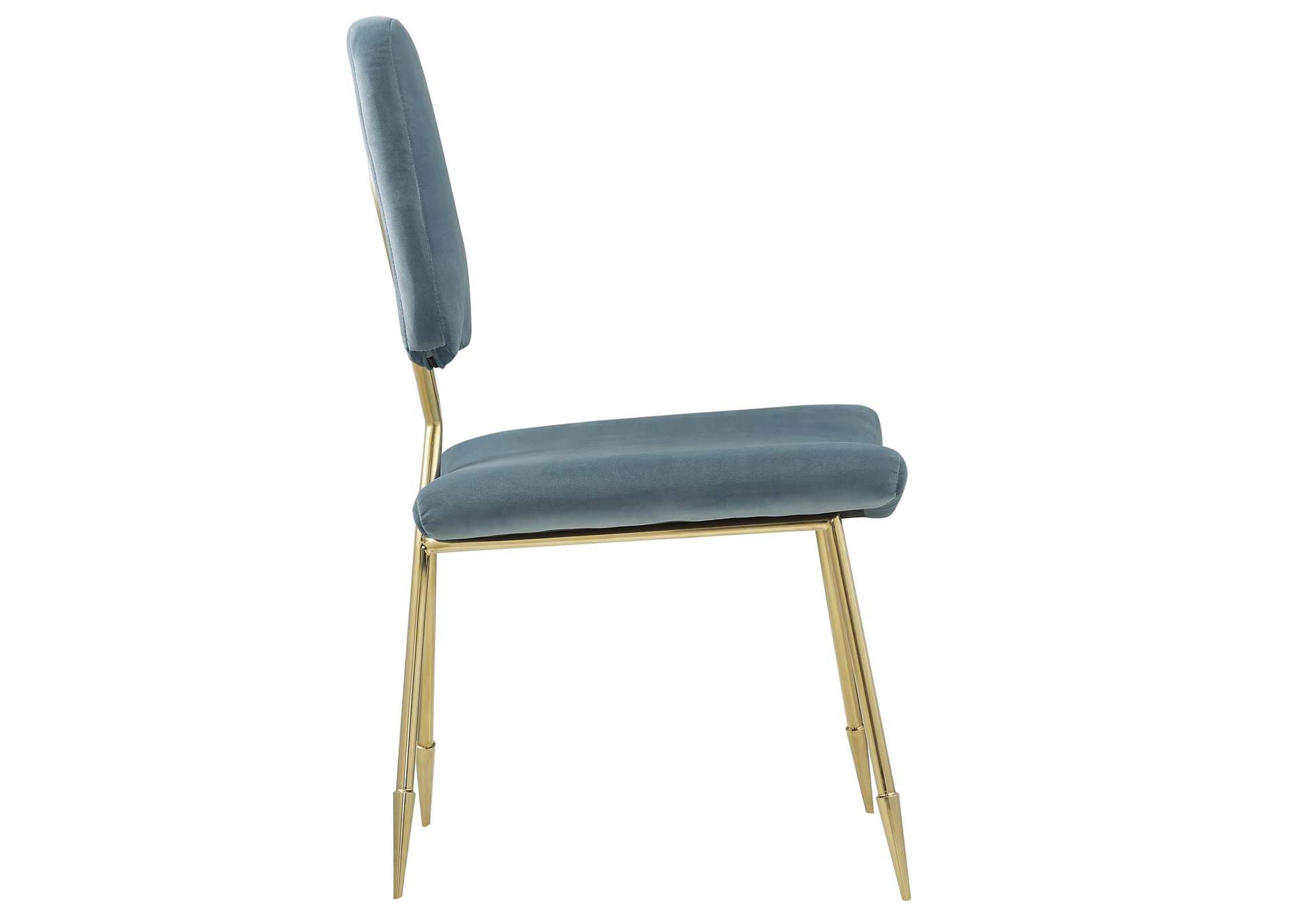 Sea Blue Ponder Performance Velvet Dining Side Chair,Modway