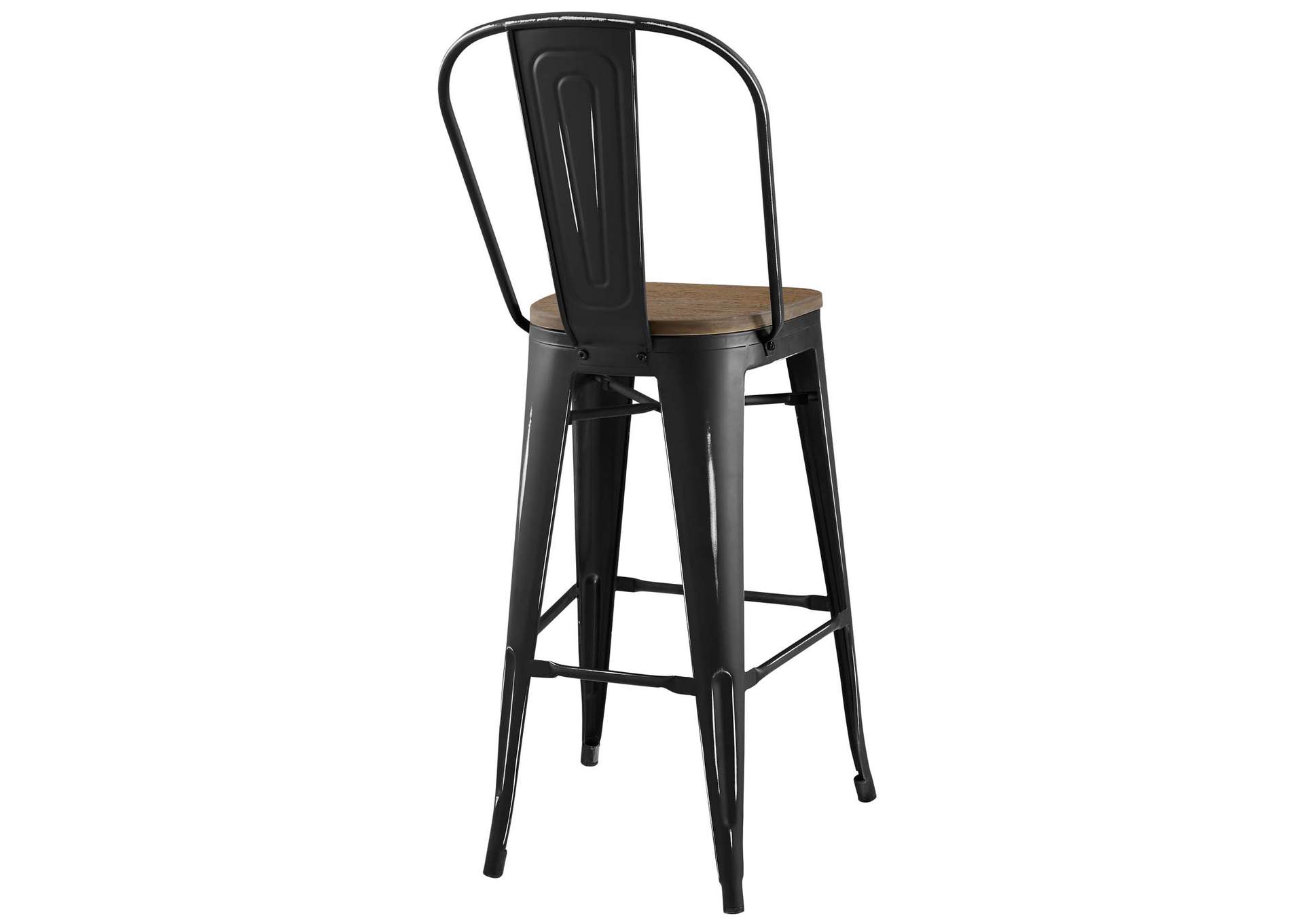 Black Promenade Bar Stool,Modway