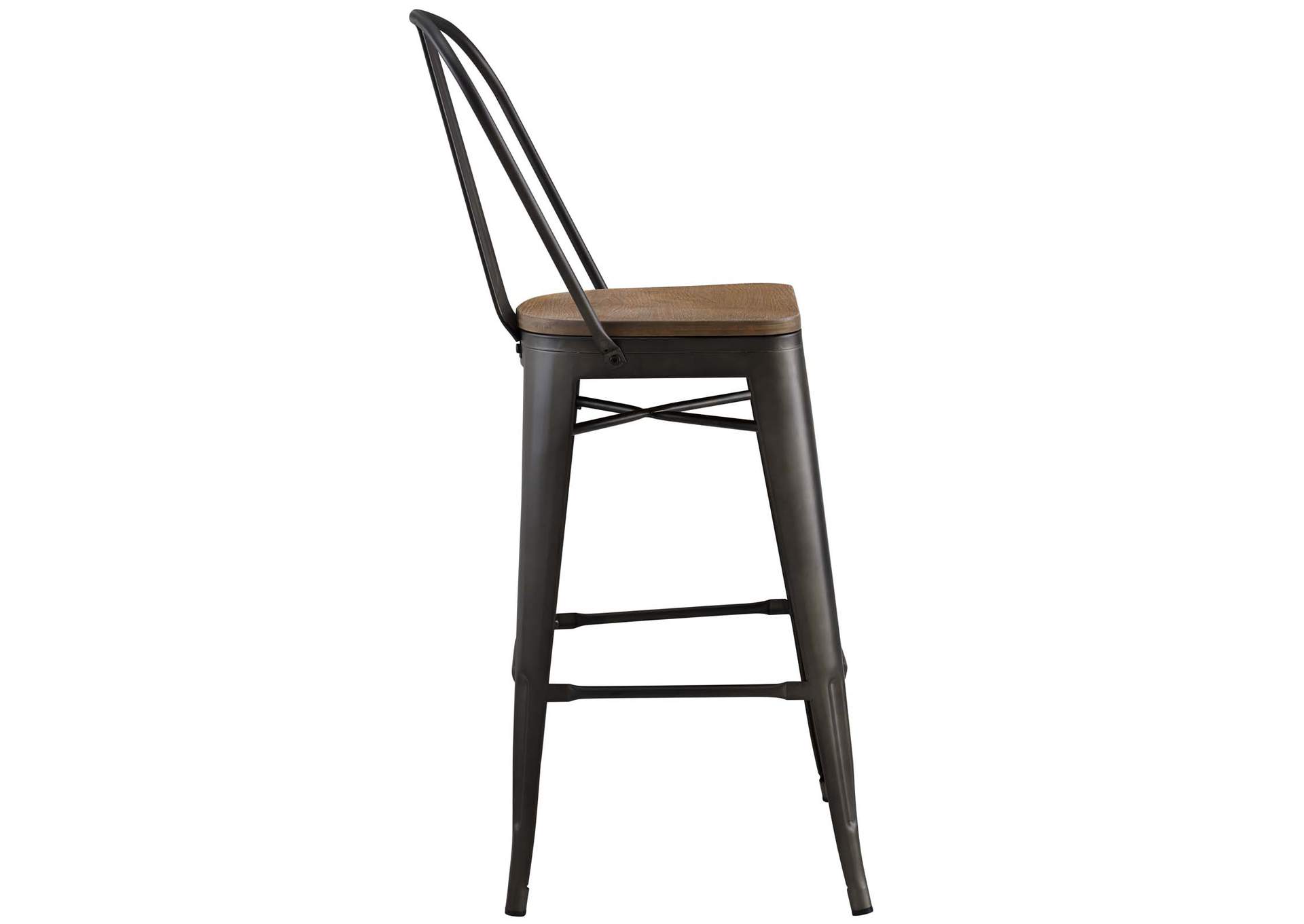 Brown Promenade Bar Stool,Modway