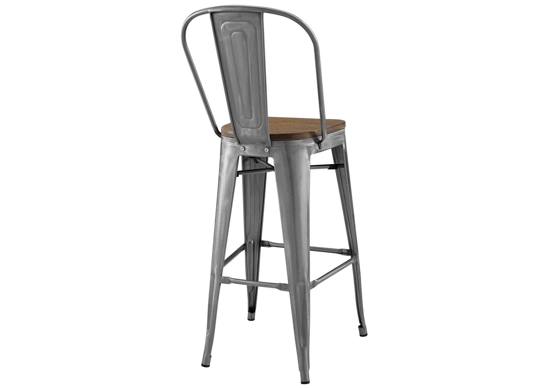 Gunmetal Promenade Bar Stool,Modway