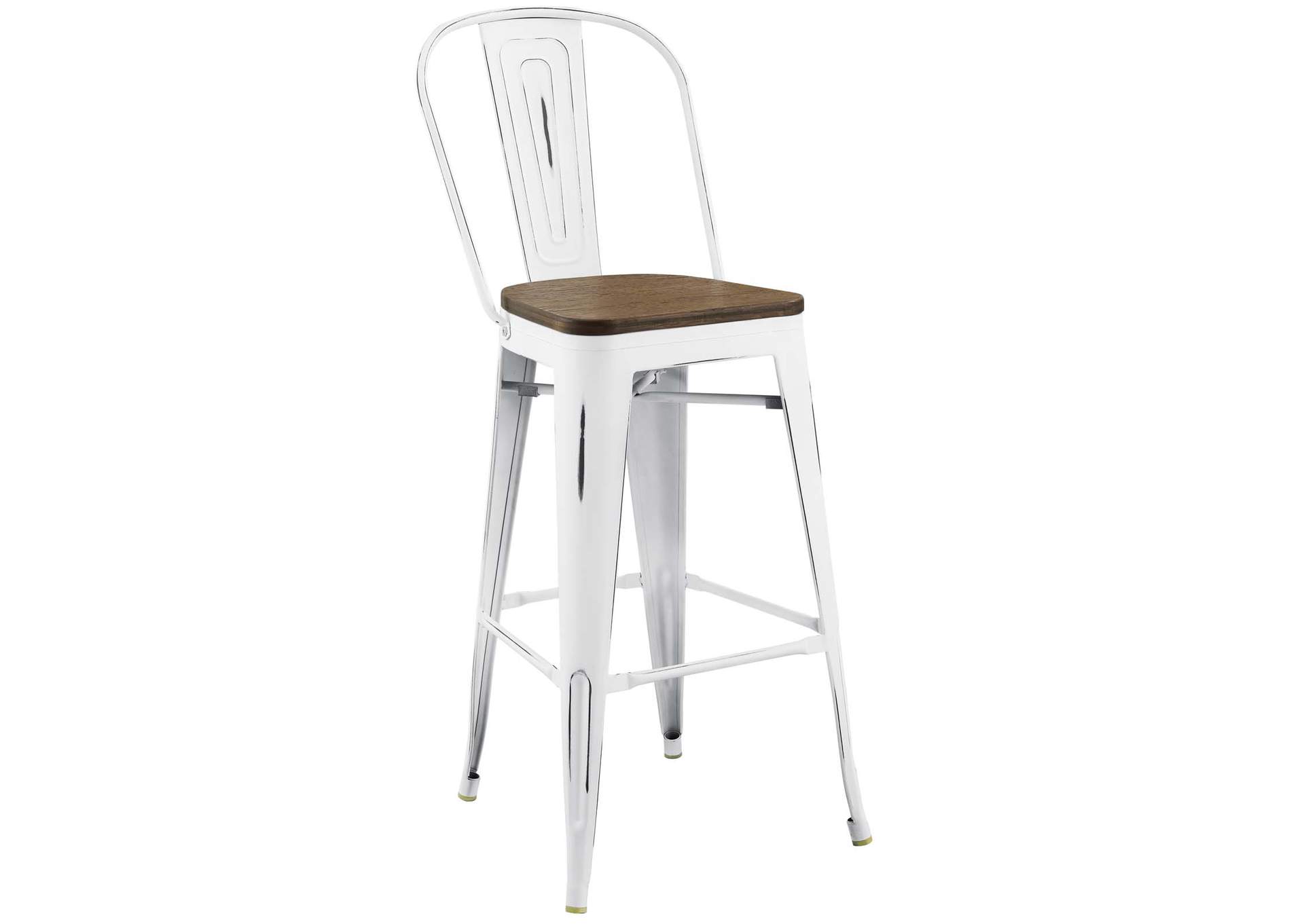 White Promenade Bar Stool,Modway