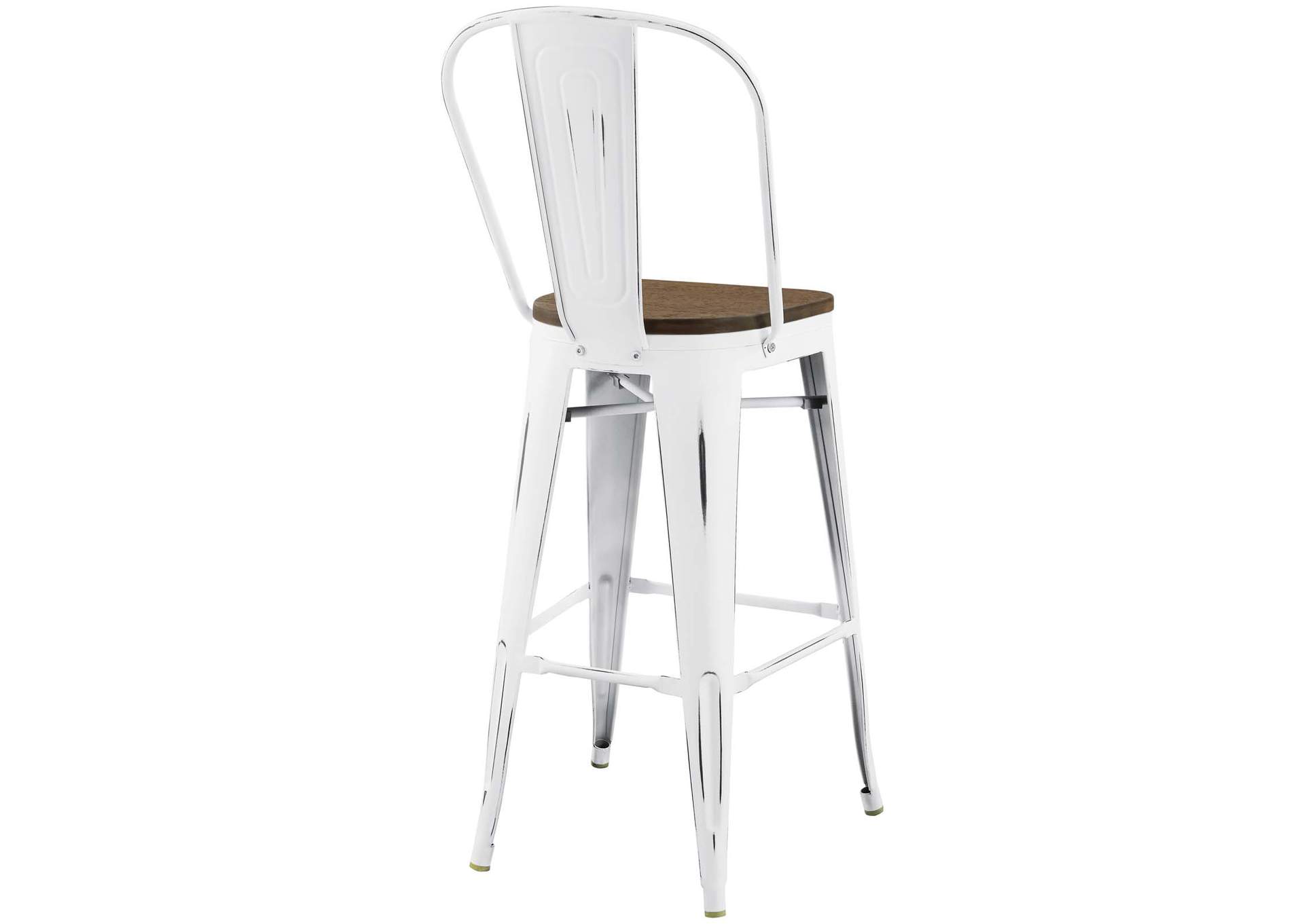 White Promenade Bar Stool,Modway