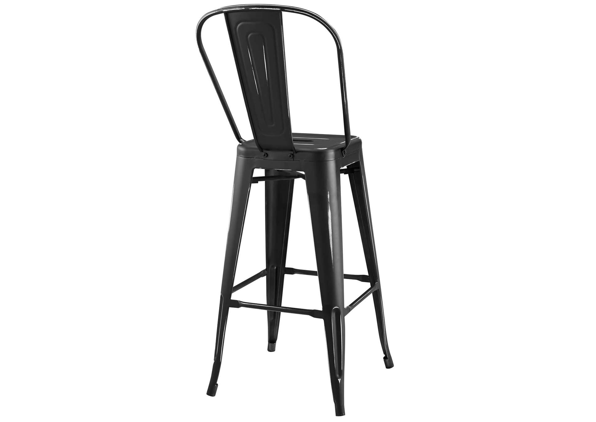 Black Promenade Metal Bar Side Stool,Modway