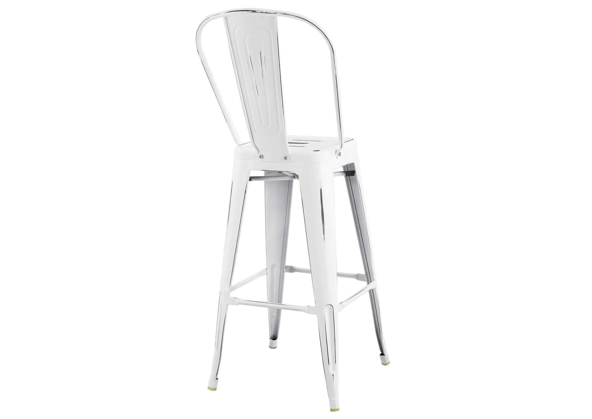 White Promenade Metal Bar Side Stool,Modway