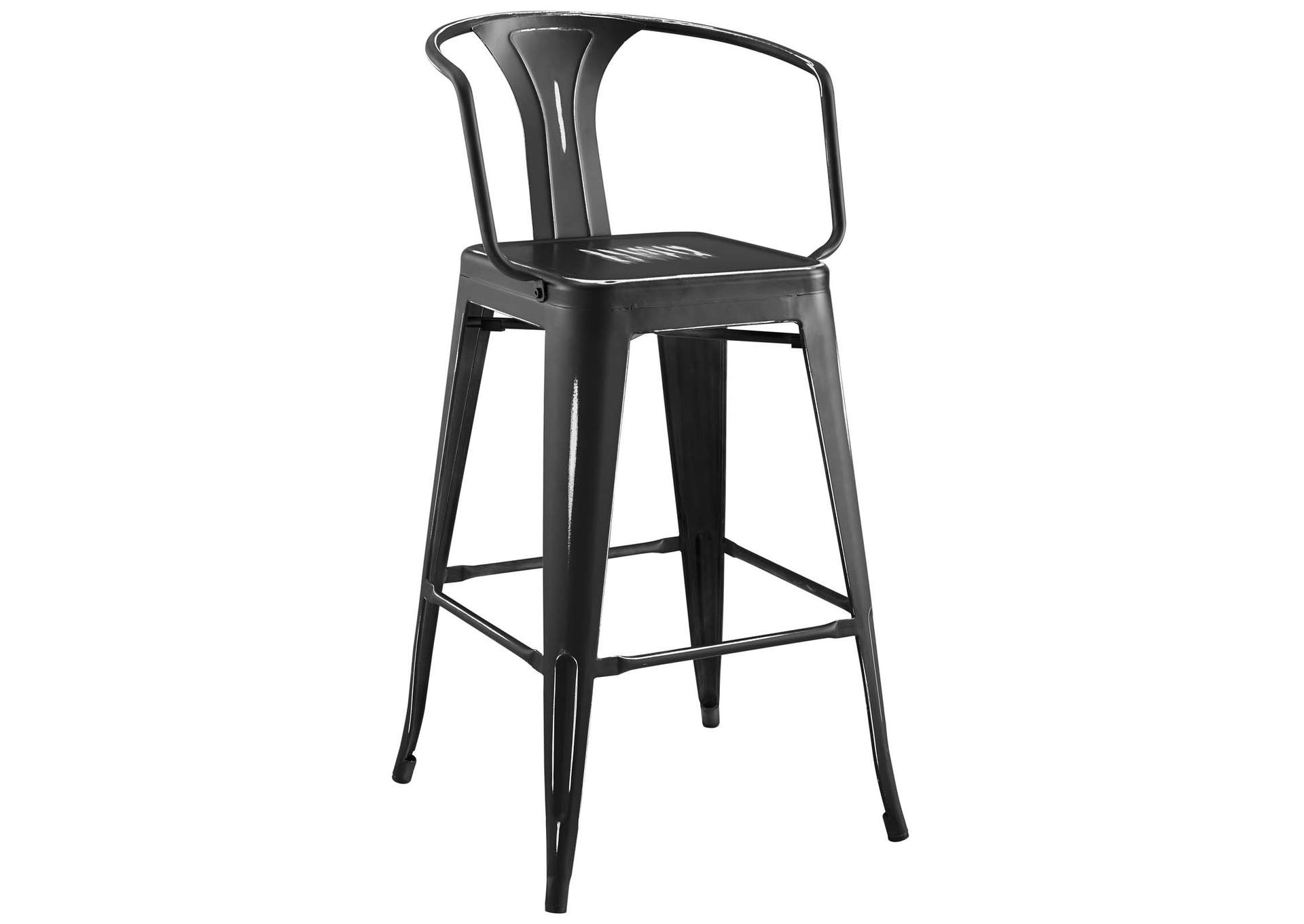 Black Promenade Bar Stool,Modway