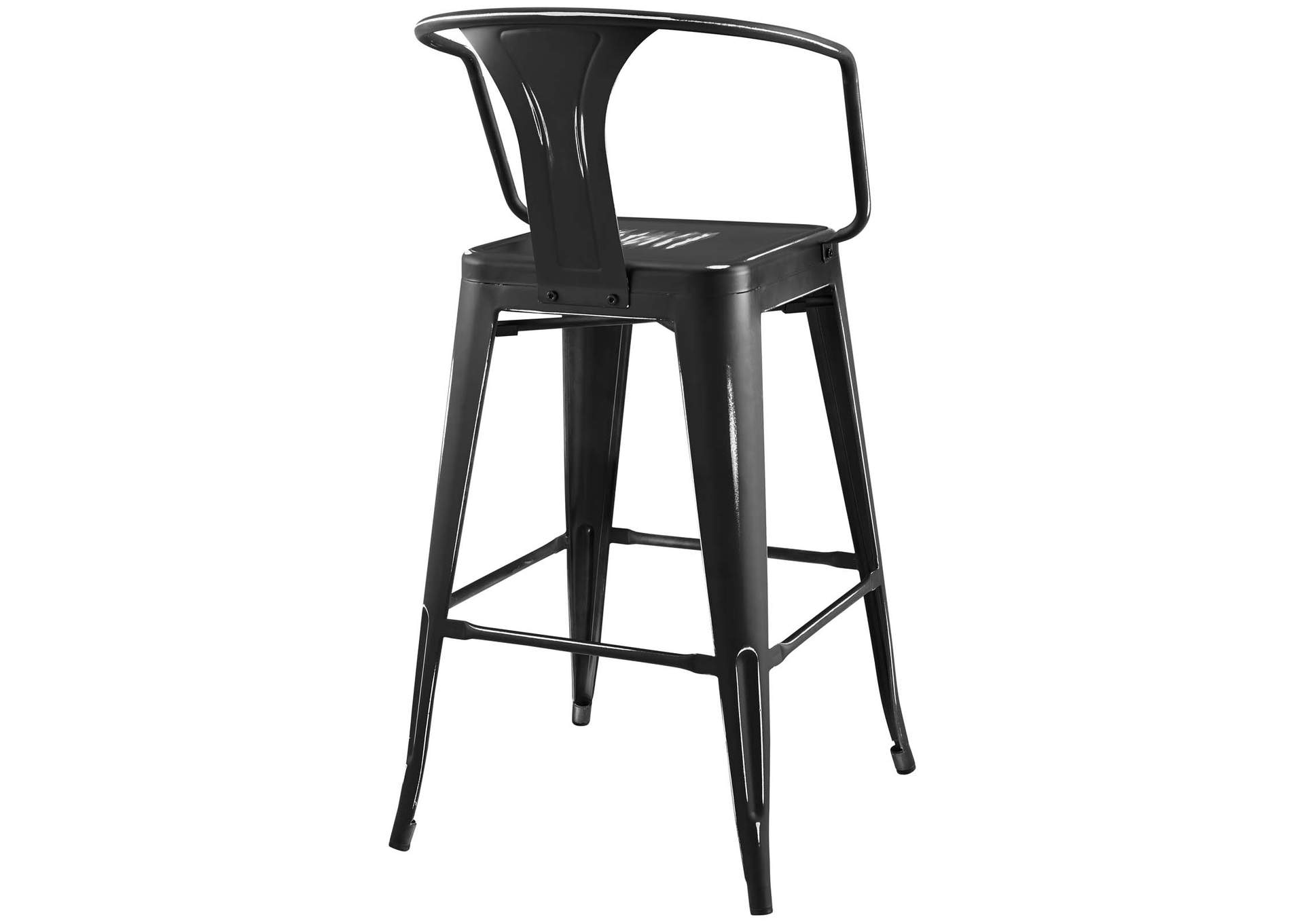 Black Promenade Bar Stool,Modway