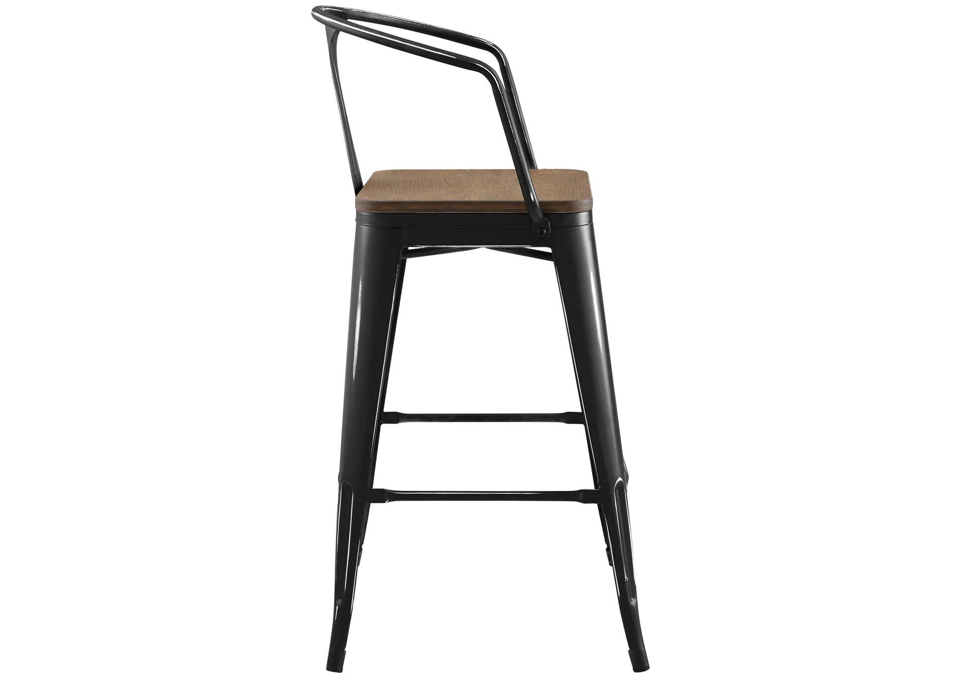 Black Promenade Bar Stool,Modway