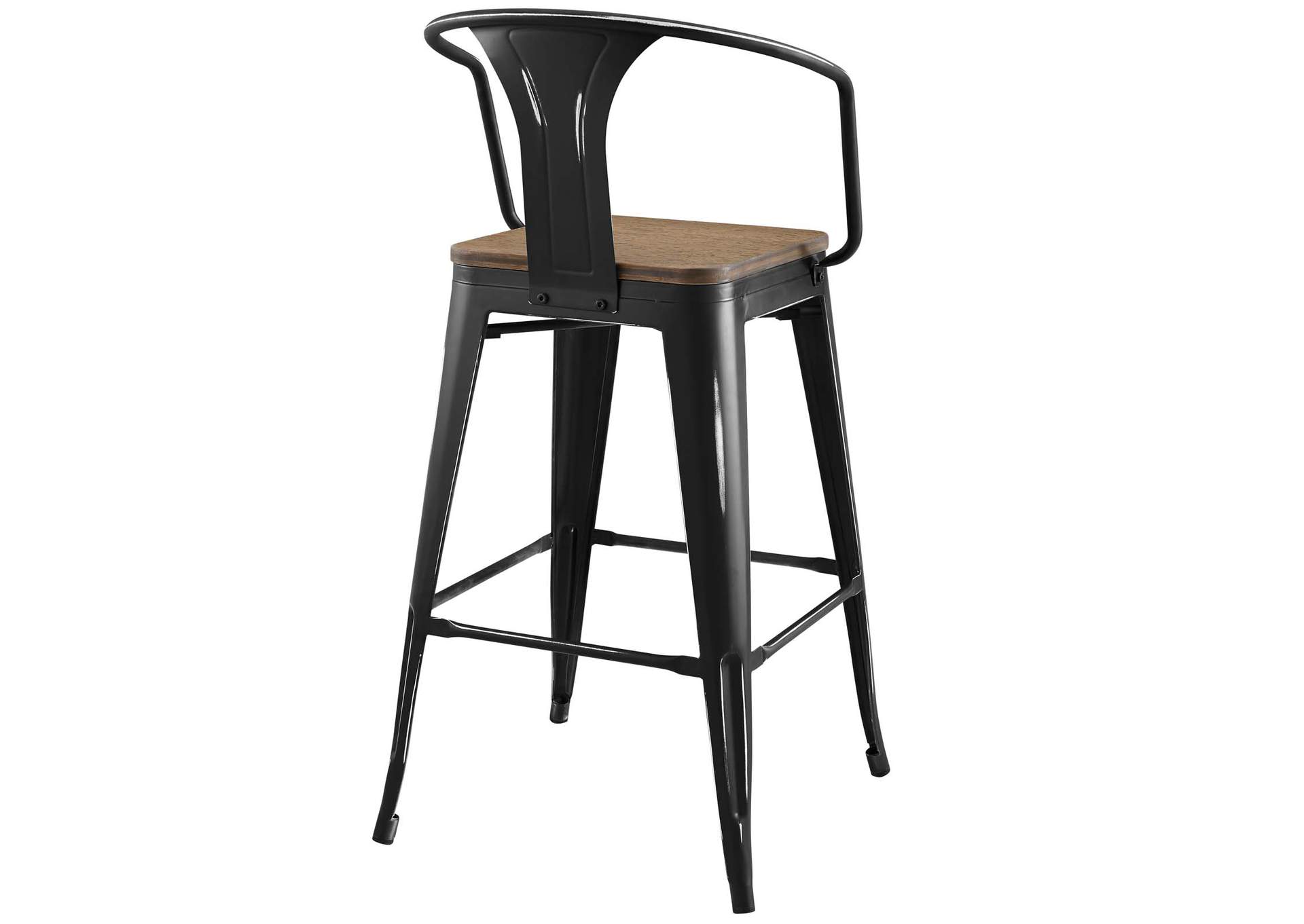 Black Promenade Bar Stool,Modway