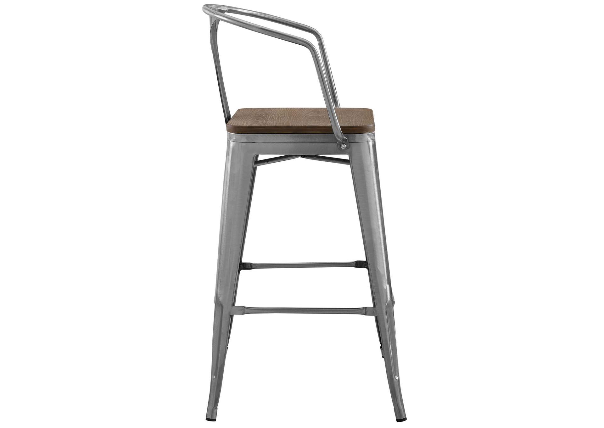 Gunmetal Promenade Bar Stool,Modway