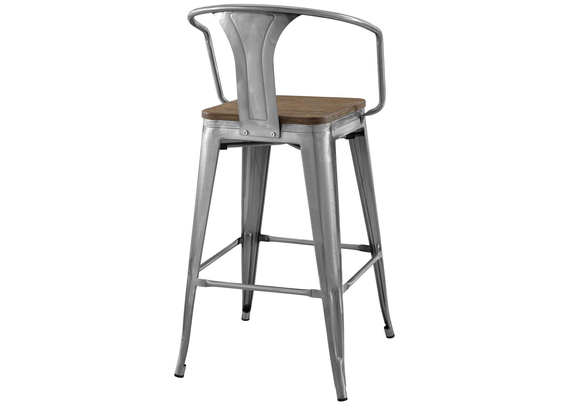 Gunmetal Promenade Bar Stool,Modway