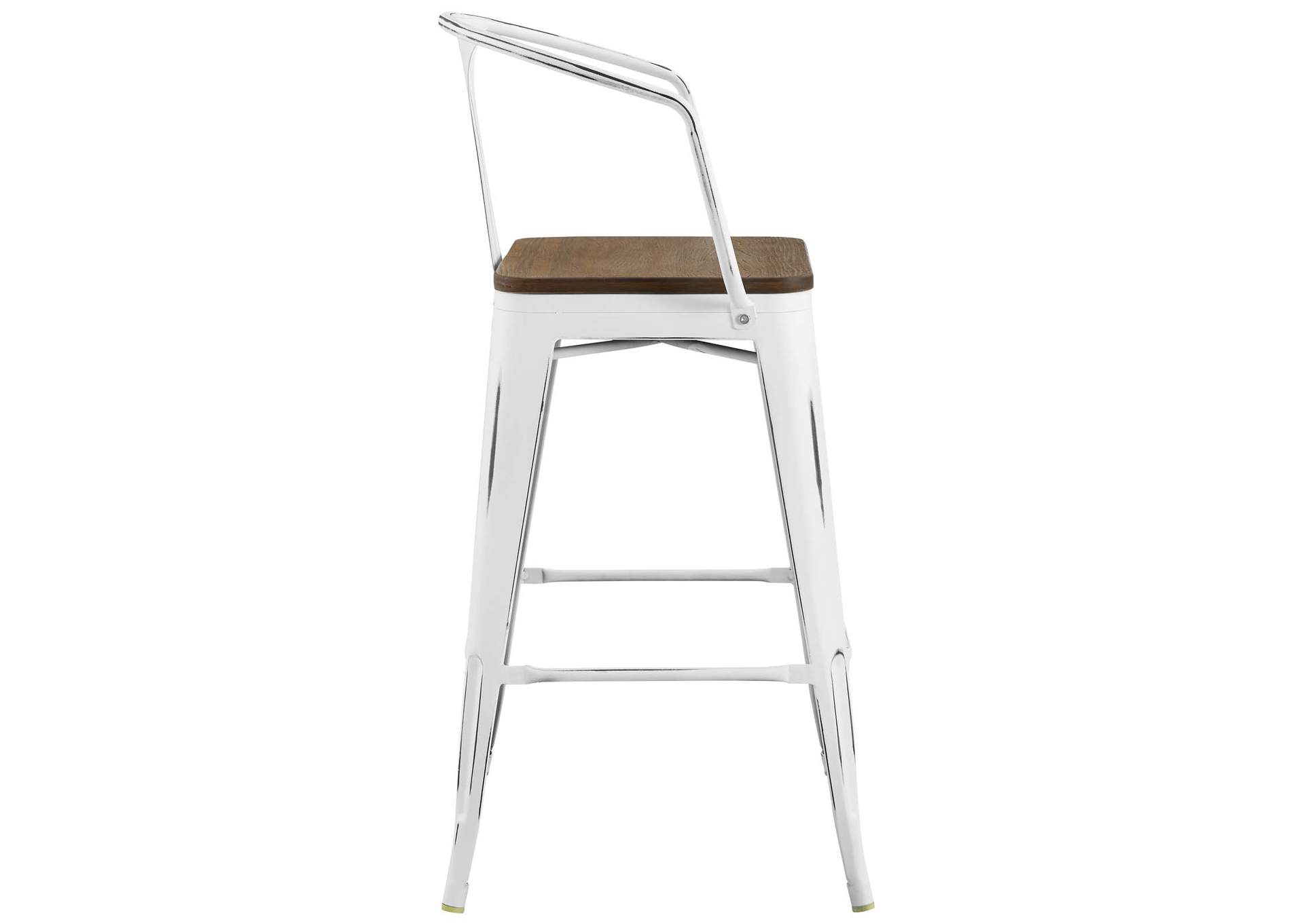 White Promenade Bar Stool,Modway