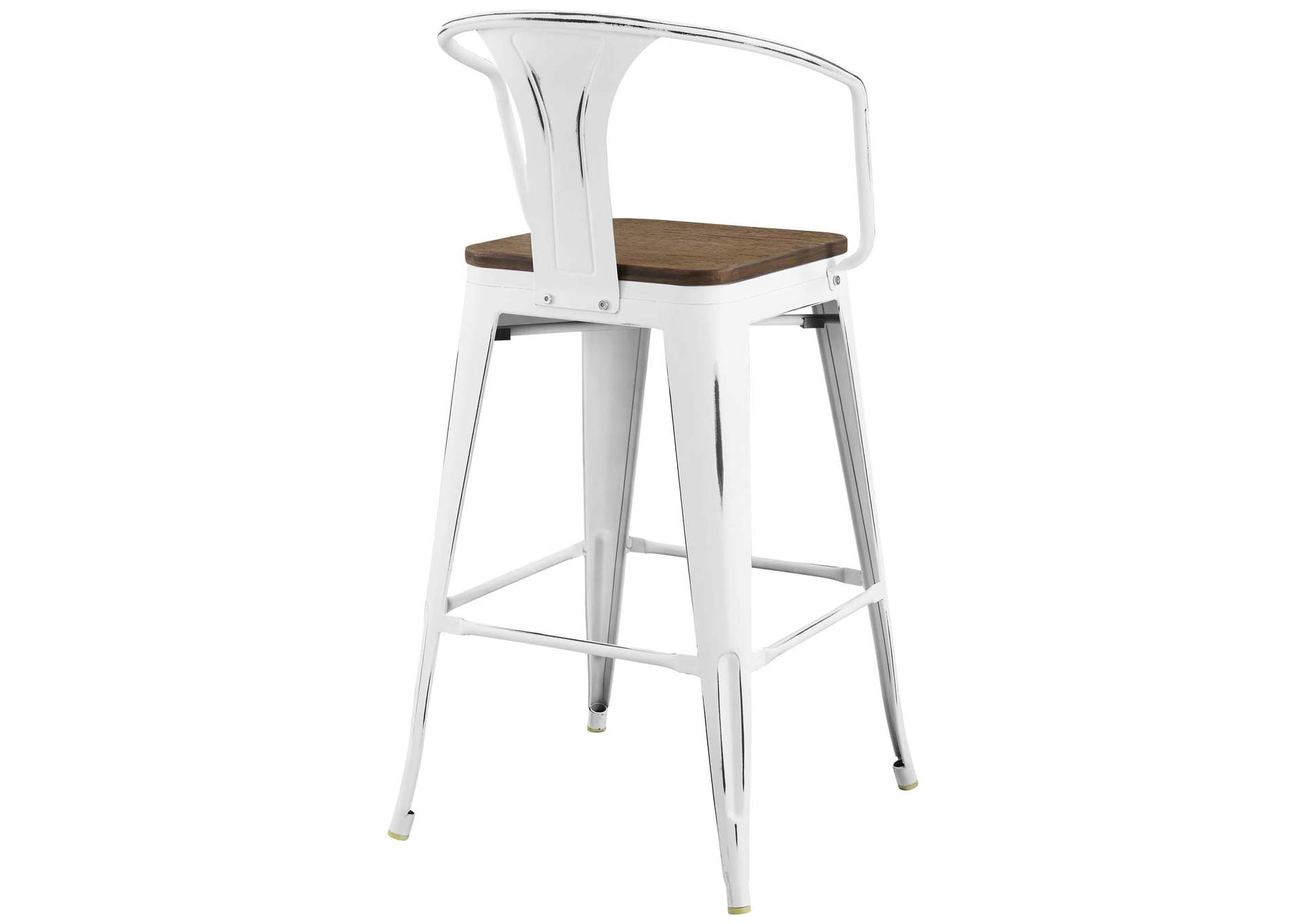 White Promenade Bar Stool,Modway