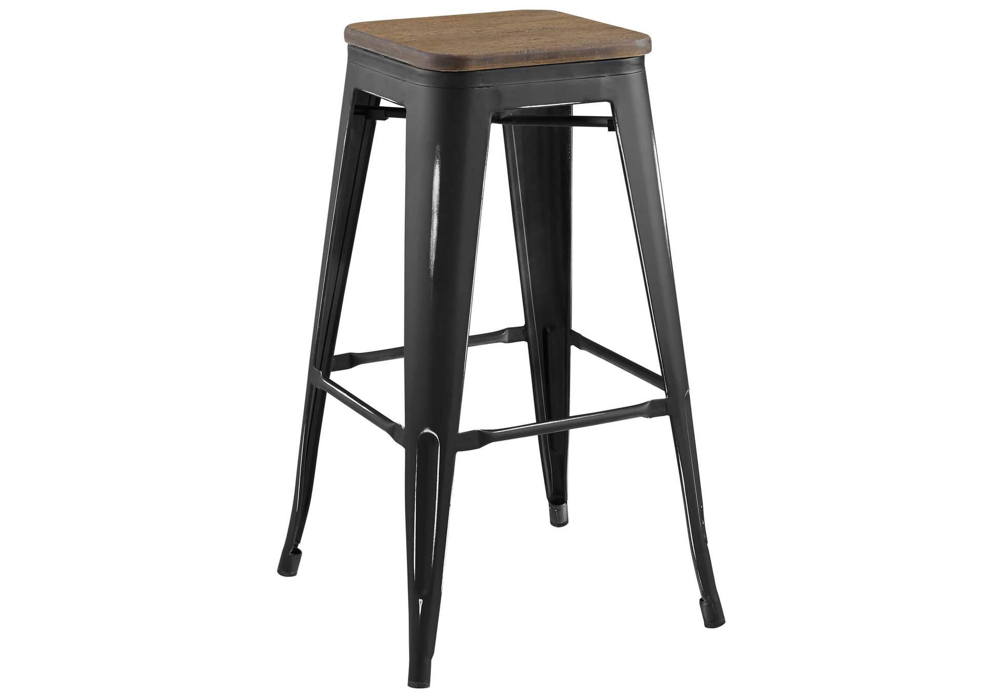 Black Promenade Bar Stool,Modway