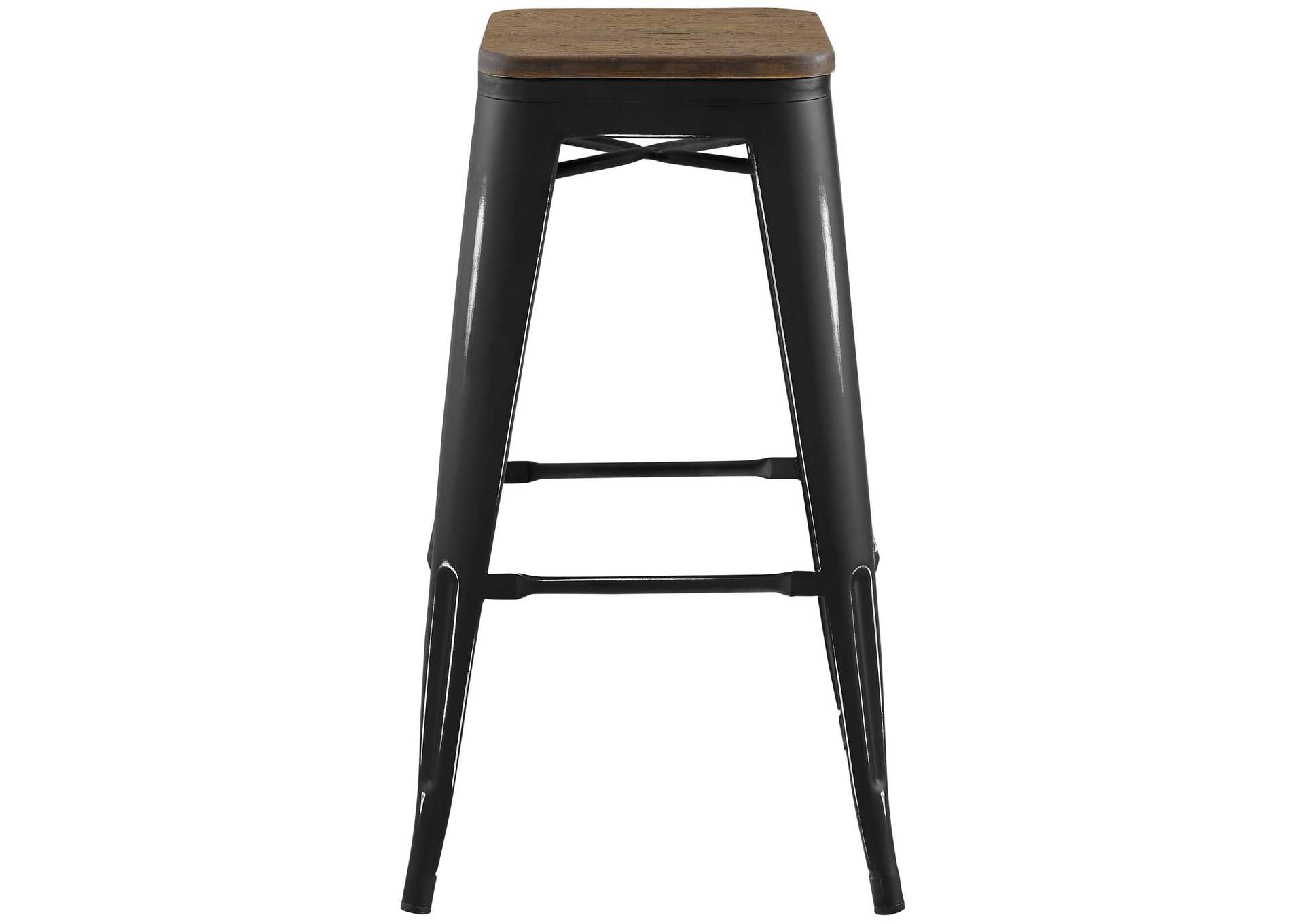 Black Promenade Bar Stool,Modway