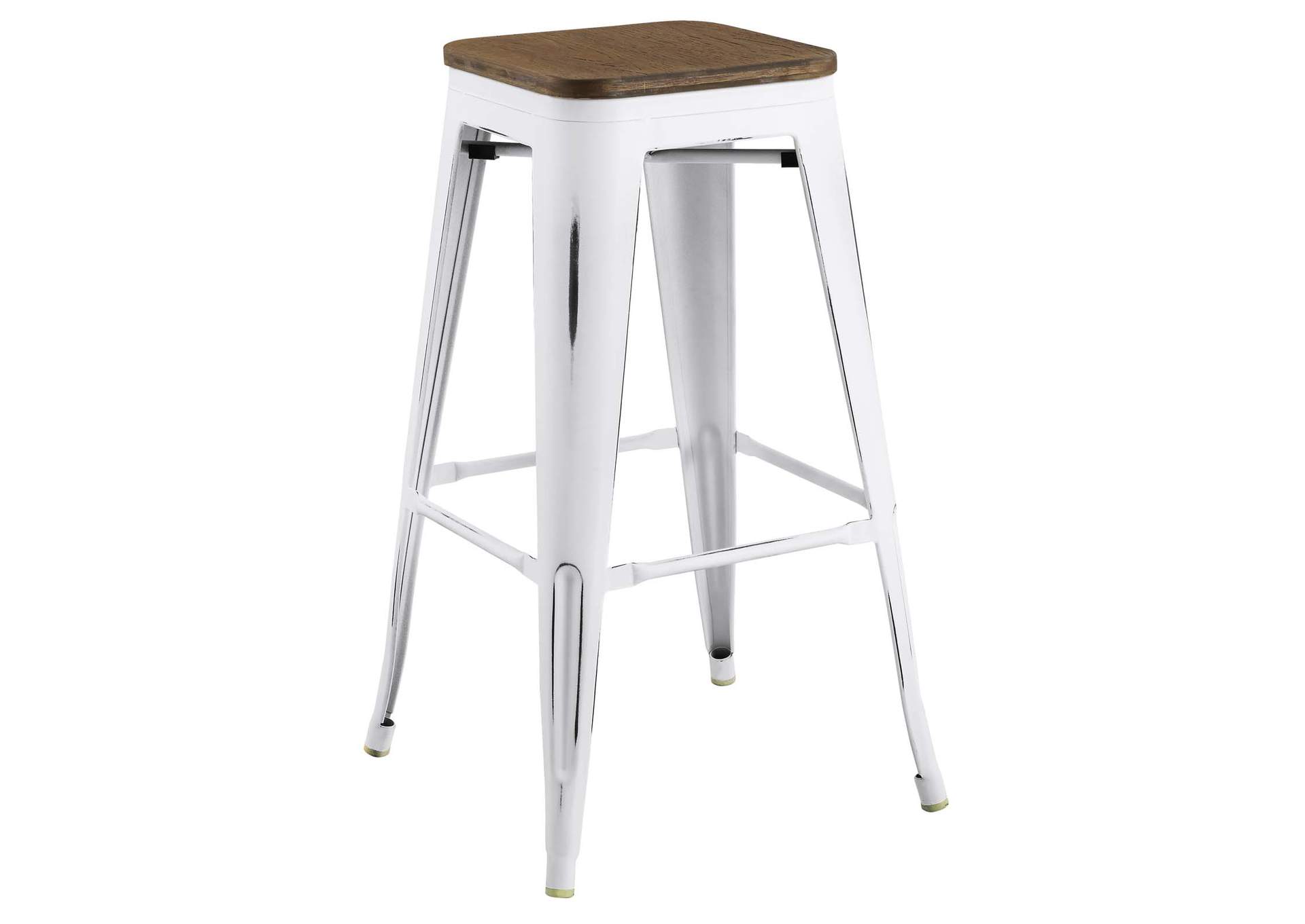 White Promenade Bar Stool,Modway