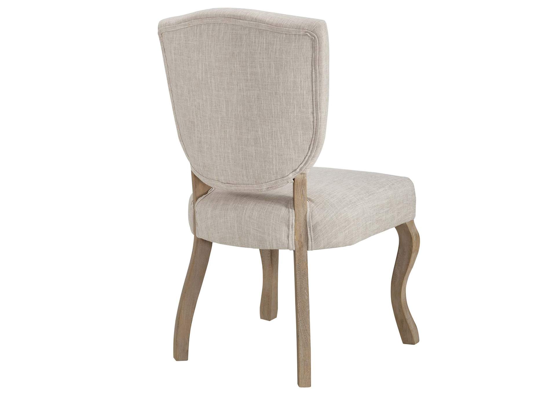 Beige Array Vintage French Upholstered Dining Side Chair,Modway