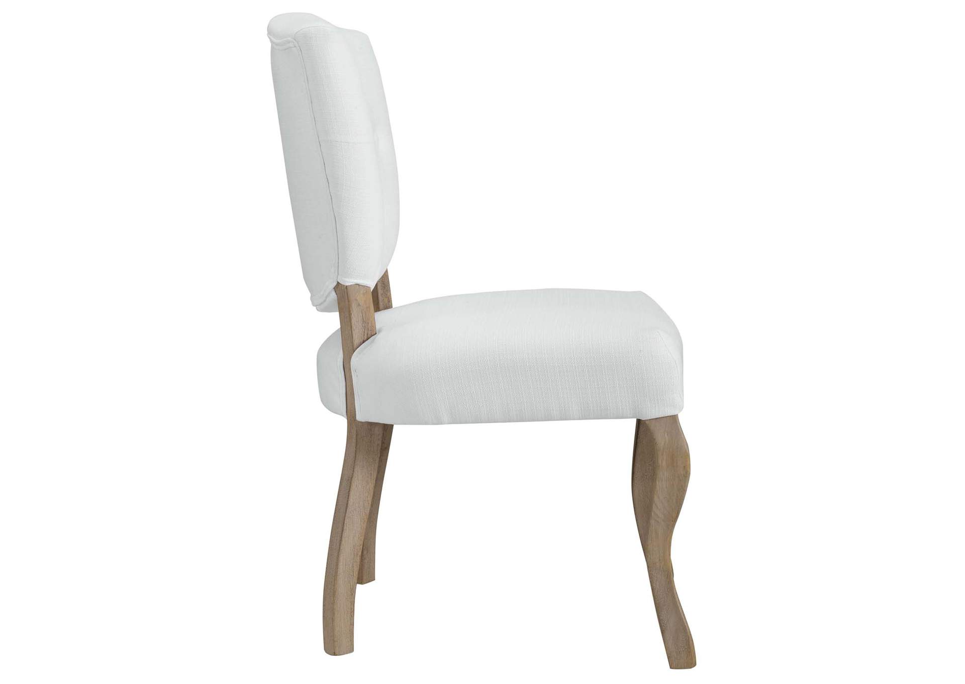 White Array Vintage French Upholstered Dining Side Chair,Modway