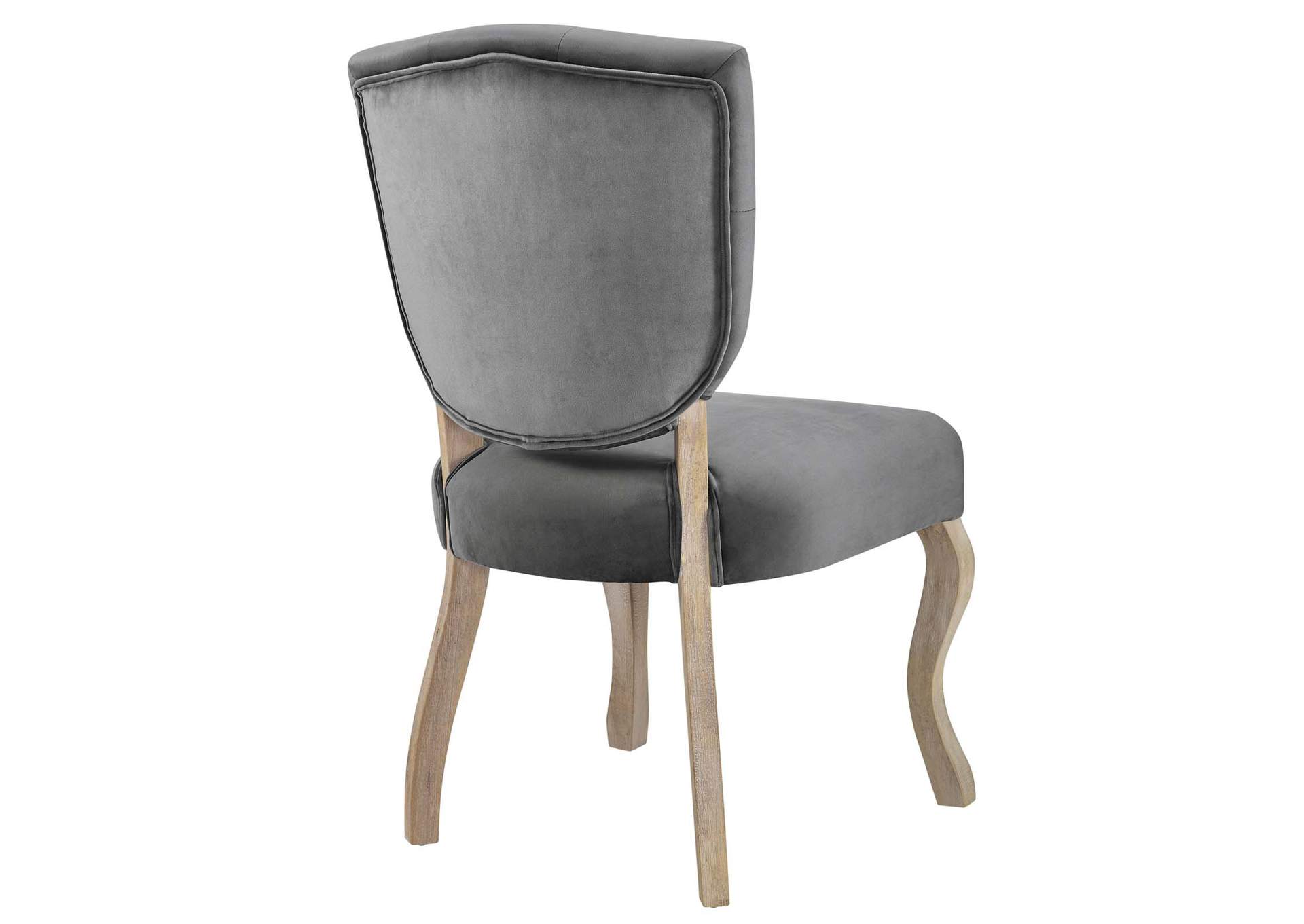 Gray Array Vintage French Performance Velvet Dining Side Chair,Modway