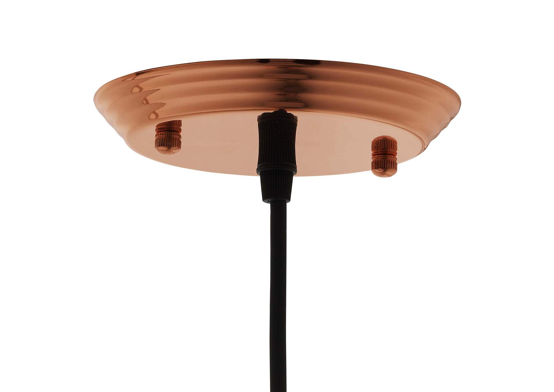 Dimple 6.5" Bell-Shaped Rose Gold Pendant Light,Modway