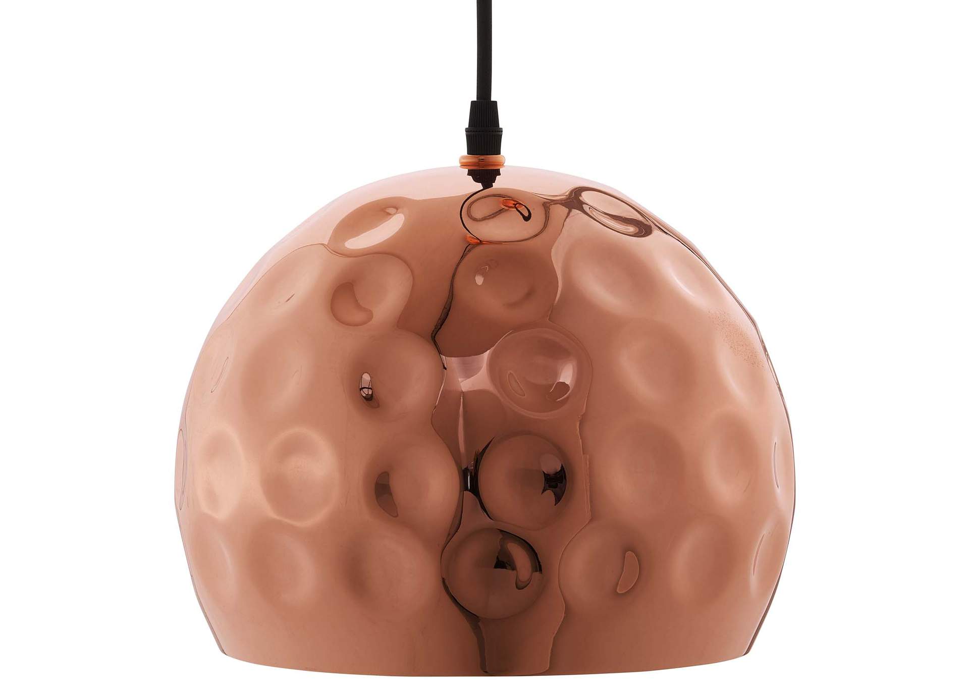 Dimple 10" Half-Sphere Rose Gold Pendant Light,Modway