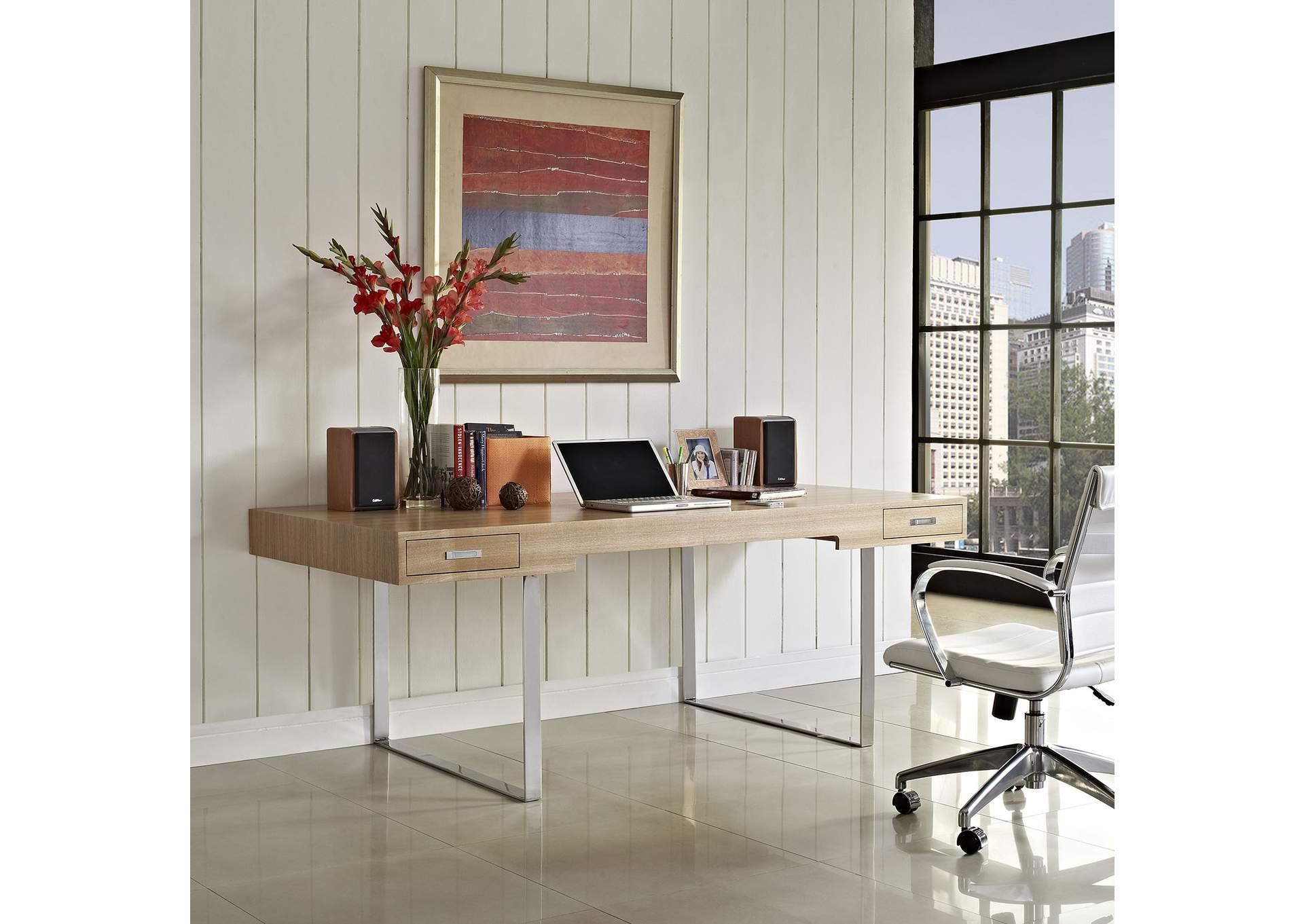 Natural Tinker Office Desk,Modway