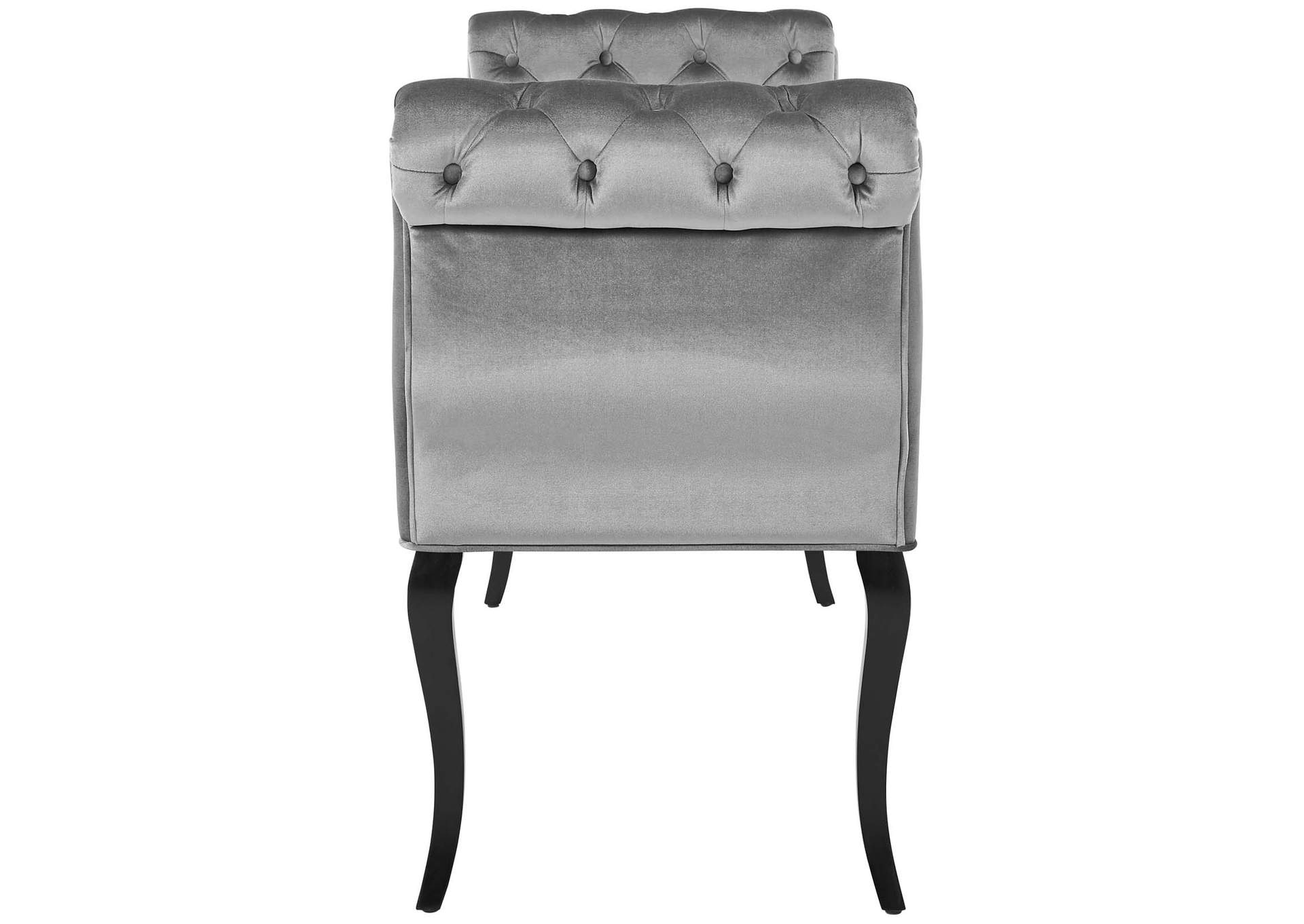 Light Gray Adelia Chesterfield Style Button Tufted Performance Velvet Bench,Modway