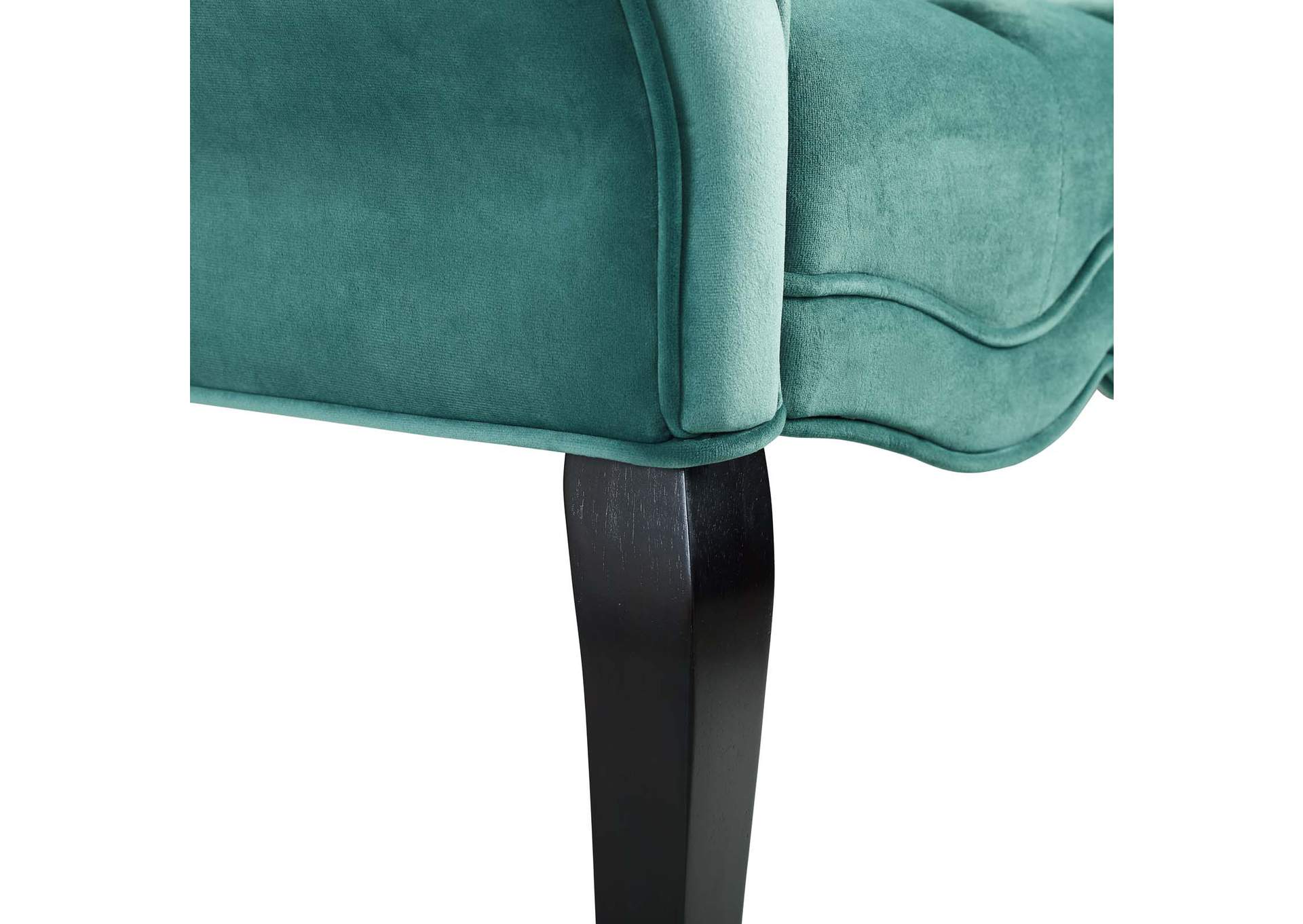 Teal Adelia Chesterfield Style Button Tufted Performance Velvet Bench,Modway