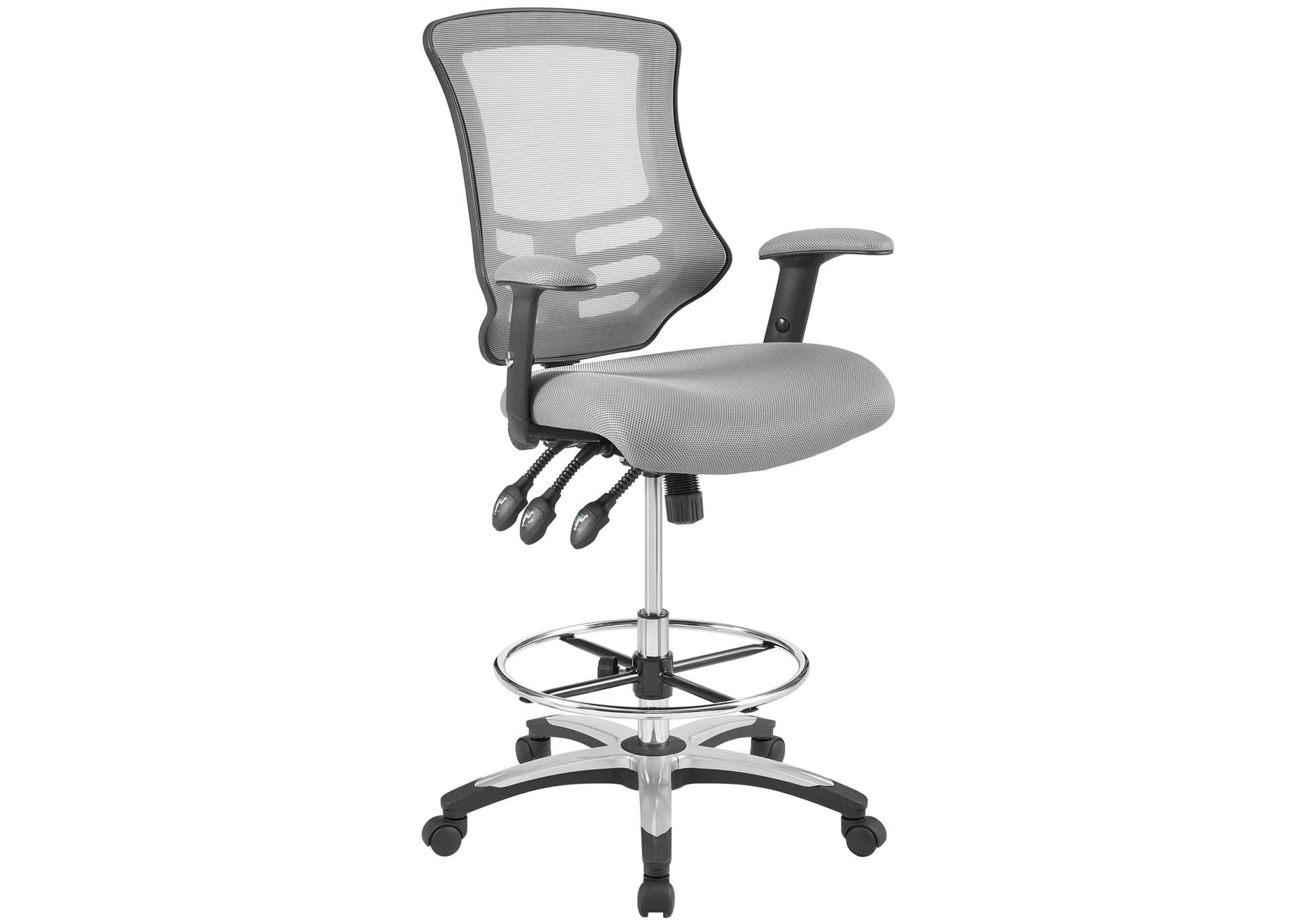 Gray Calibrate Mesh Drafting Chair,Modway