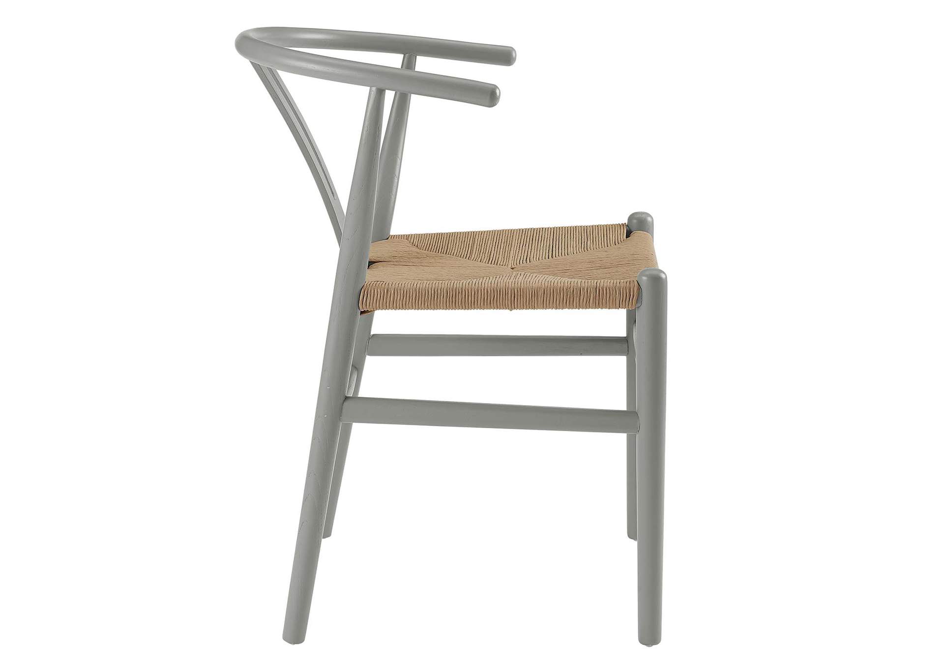 Light Gray Amish Dining Wood Side Chair,Modway