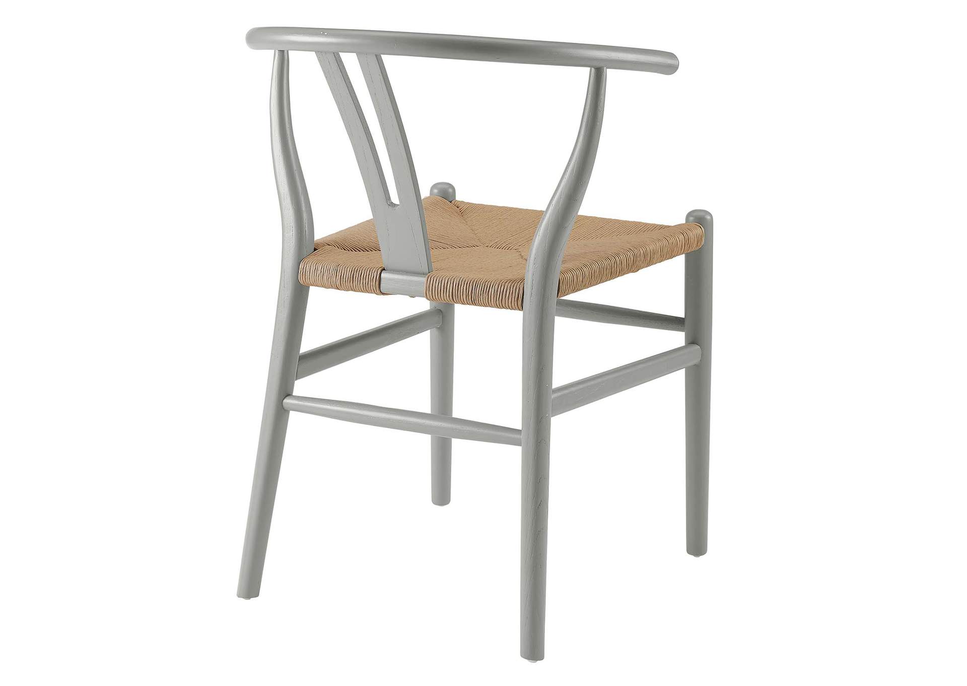 Light Gray Amish Dining Wood Side Chair,Modway