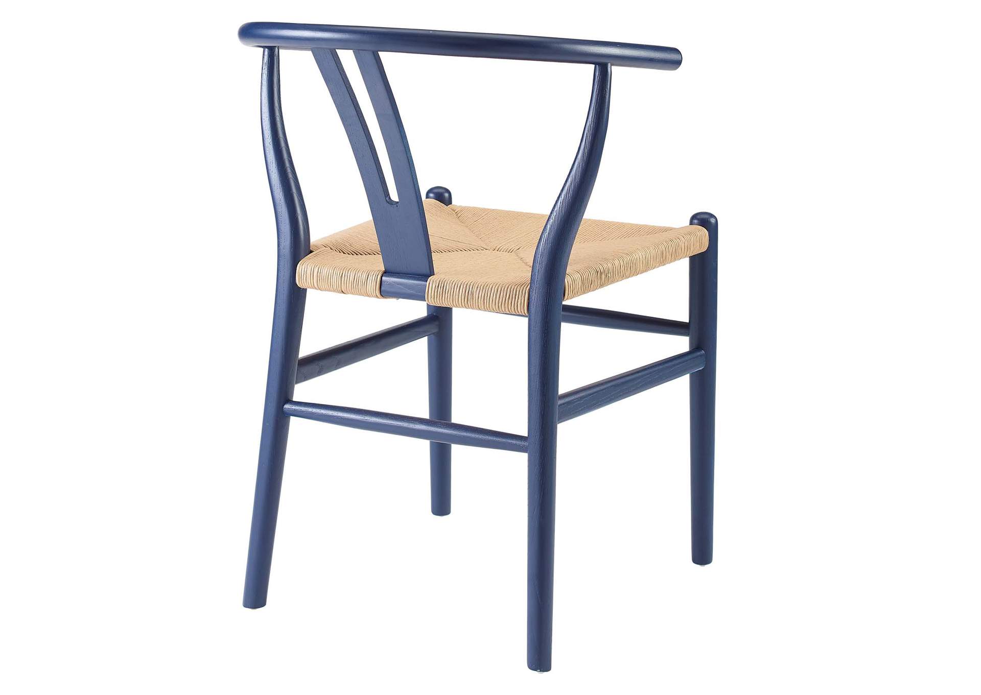 Midnight Blue Amish Dining Wood Side Chair,Modway