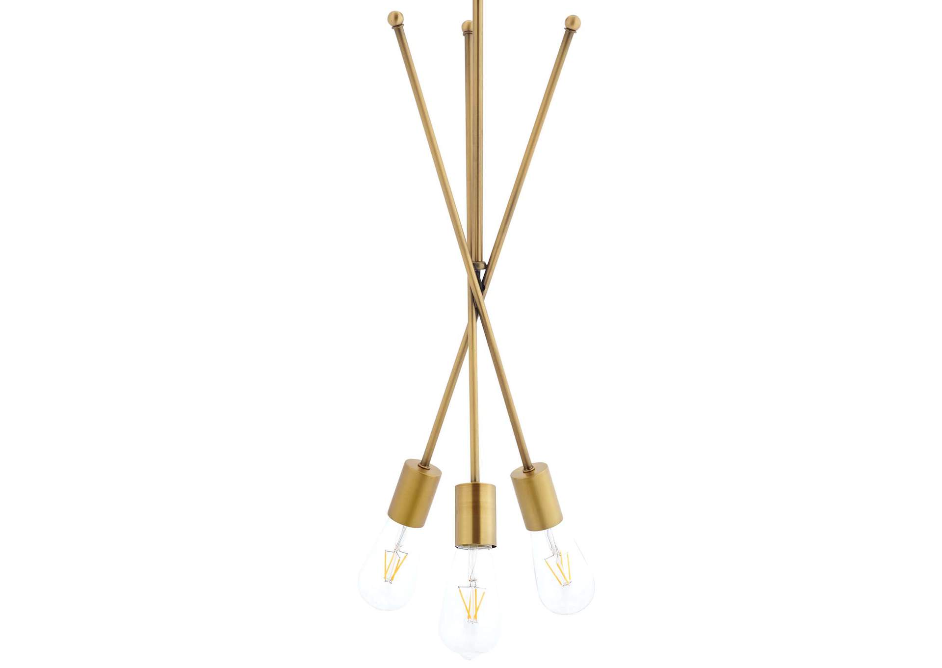 Strive Brass Pendant Chandelier,Modway