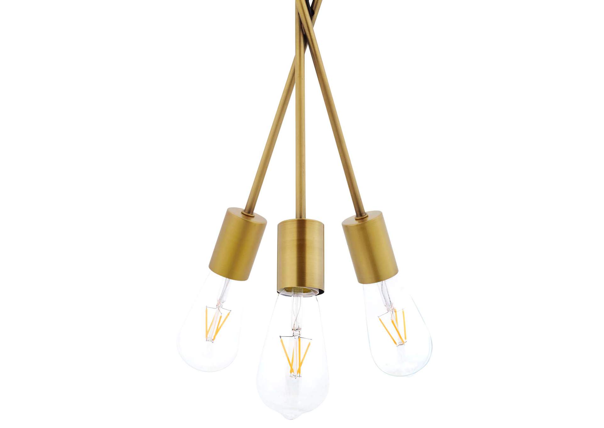 Strive Brass Pendant Chandelier,Modway