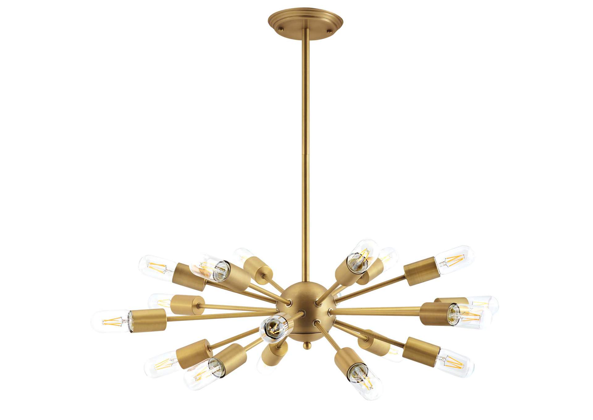 Resolve Brass Pendant Chandelier,Modway