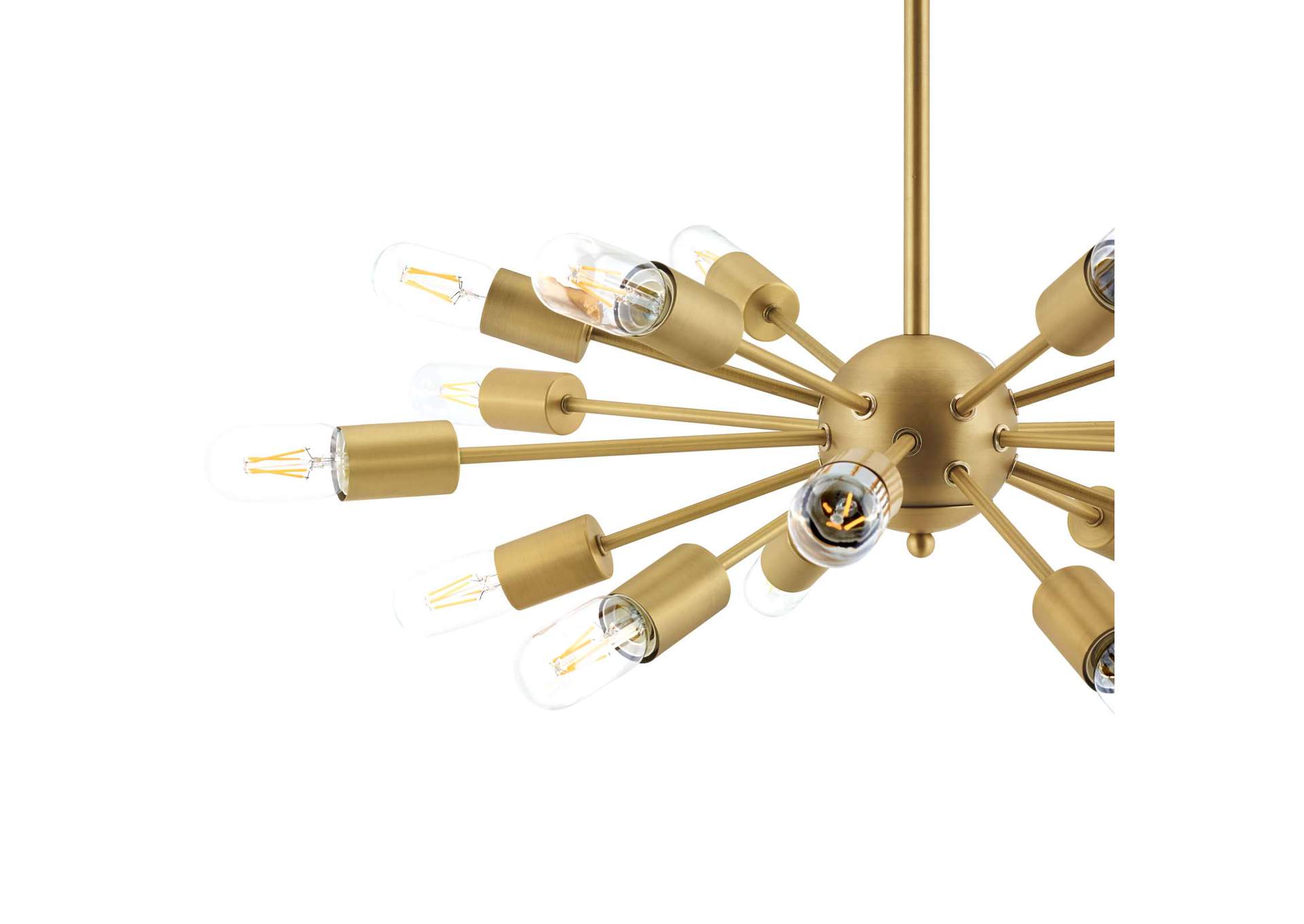 Resolve Brass Pendant Chandelier,Modway