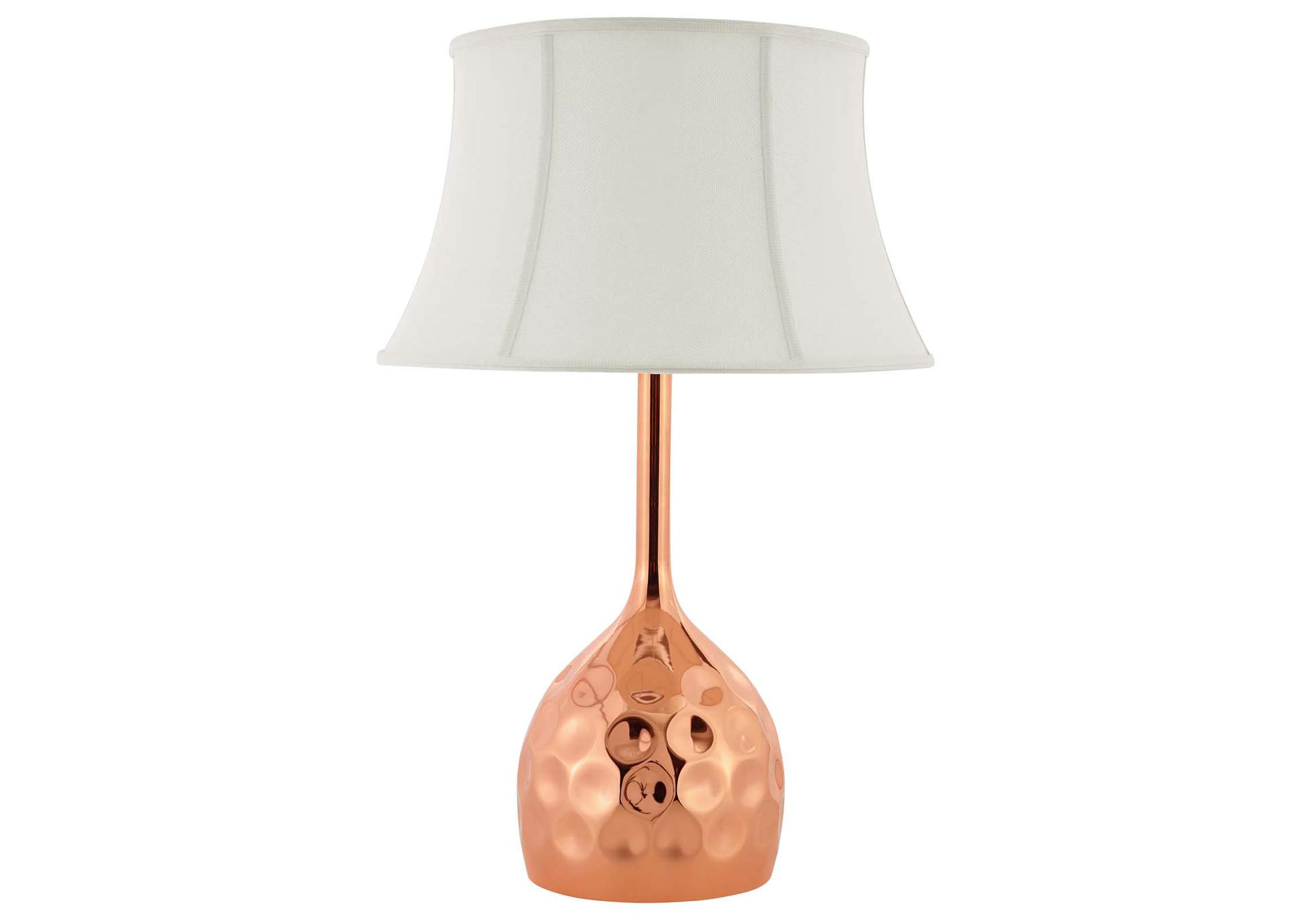 Dimple Rose Gold Table Lamp,Modway