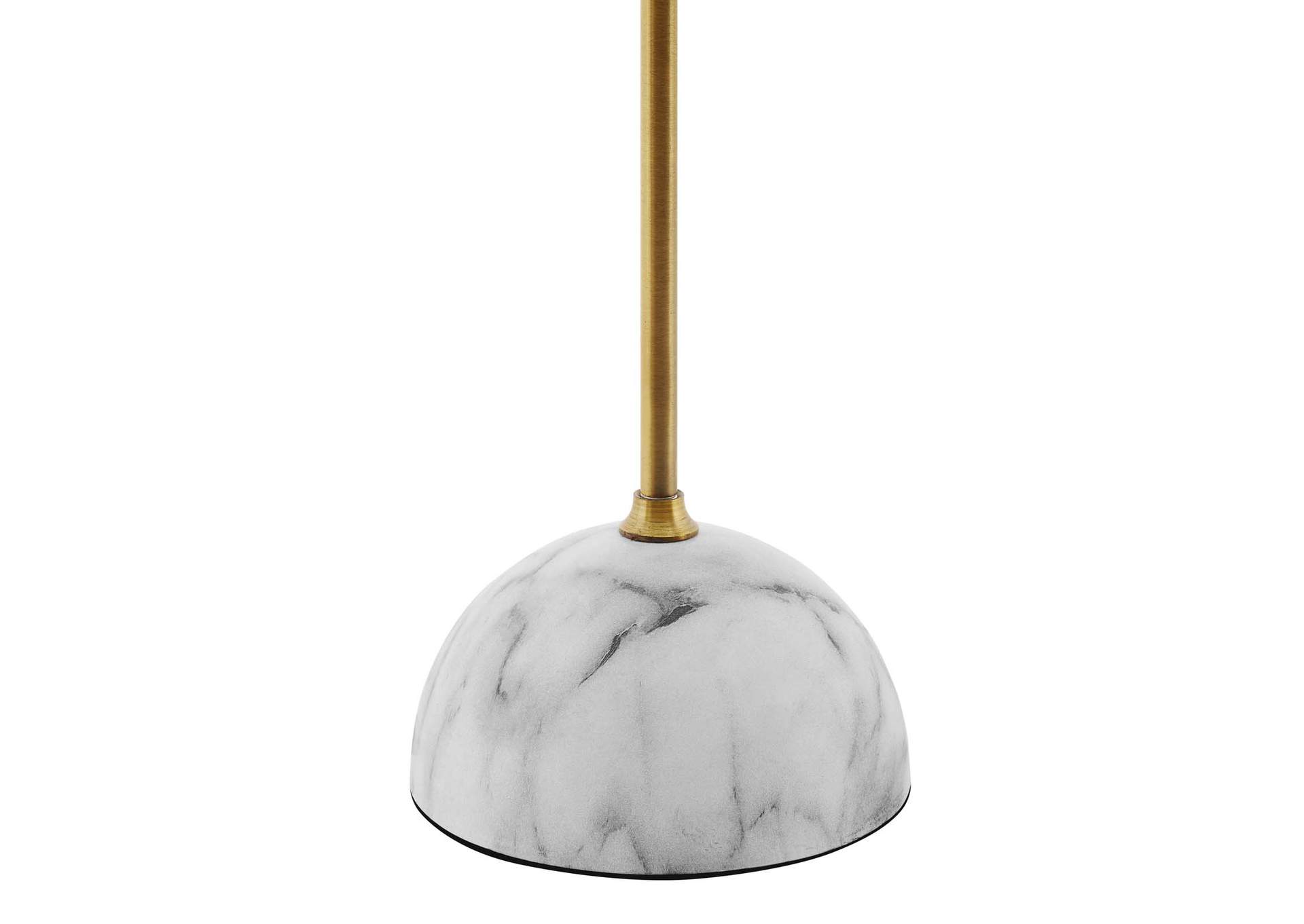 Salient Brass and Faux White Marble Table Lamp,Modway