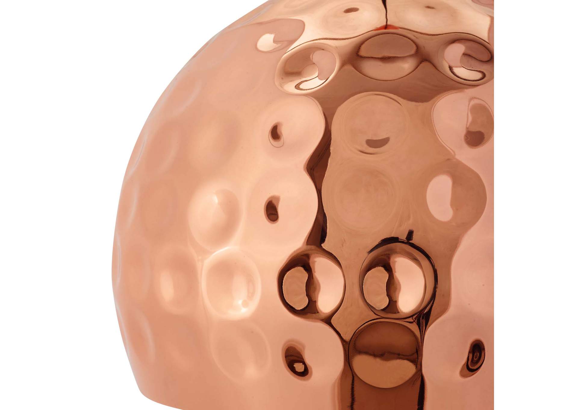 Dimple 13.5" Half-Sphere Rose Gold Pendant Light,Modway