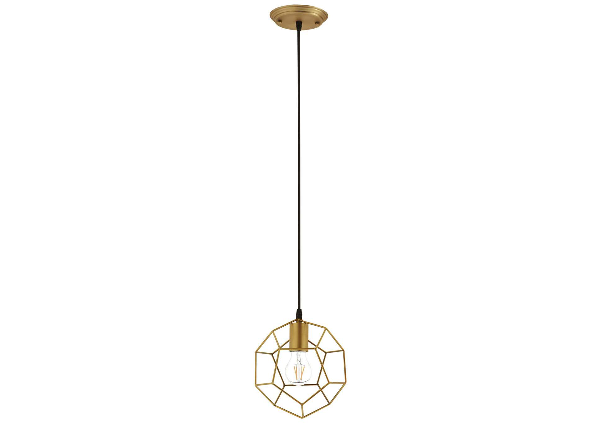 Pique Gold Metal Ceiling Fixture,Modway