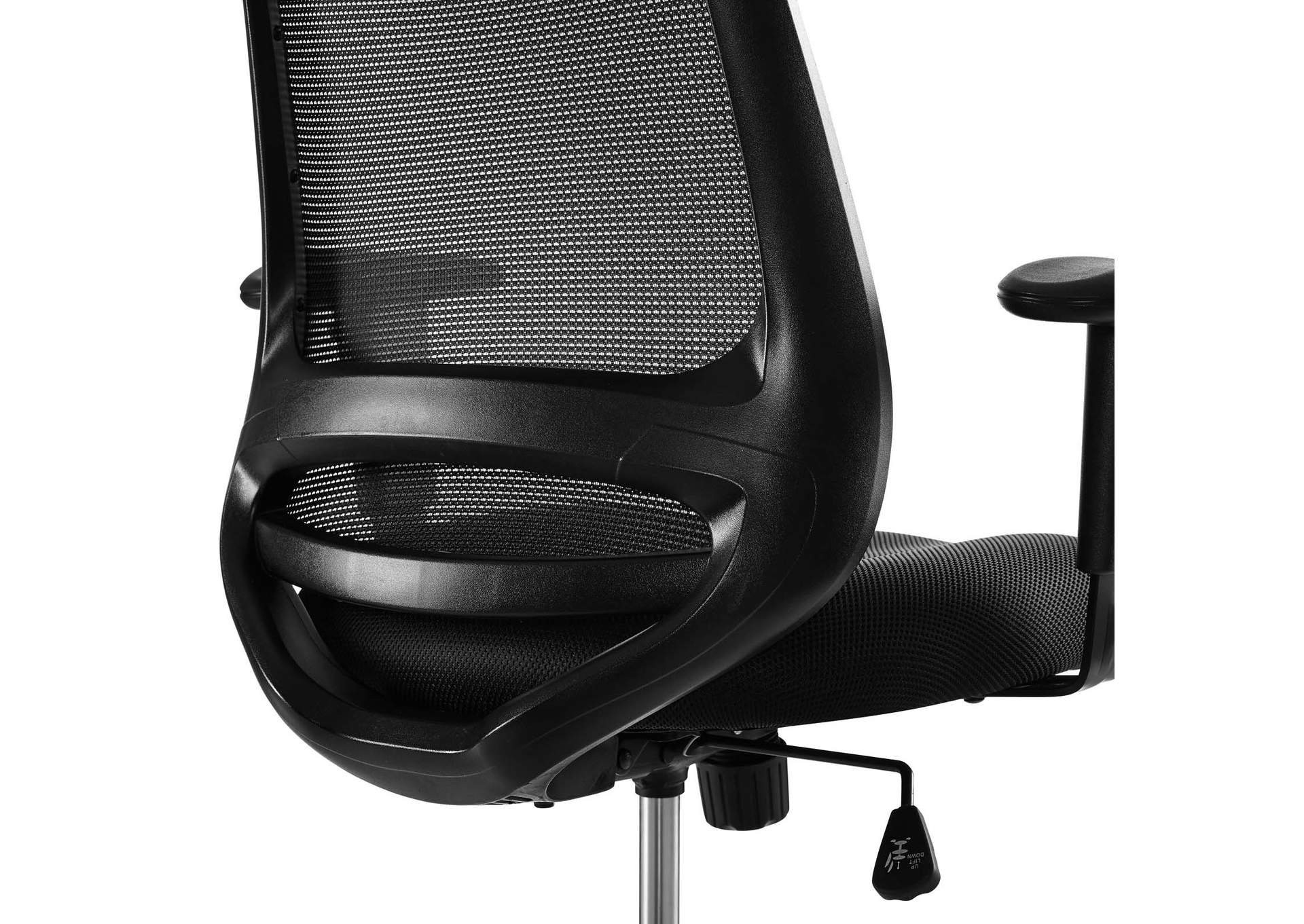 Black Forge Mesh Drafting Chair,Modway