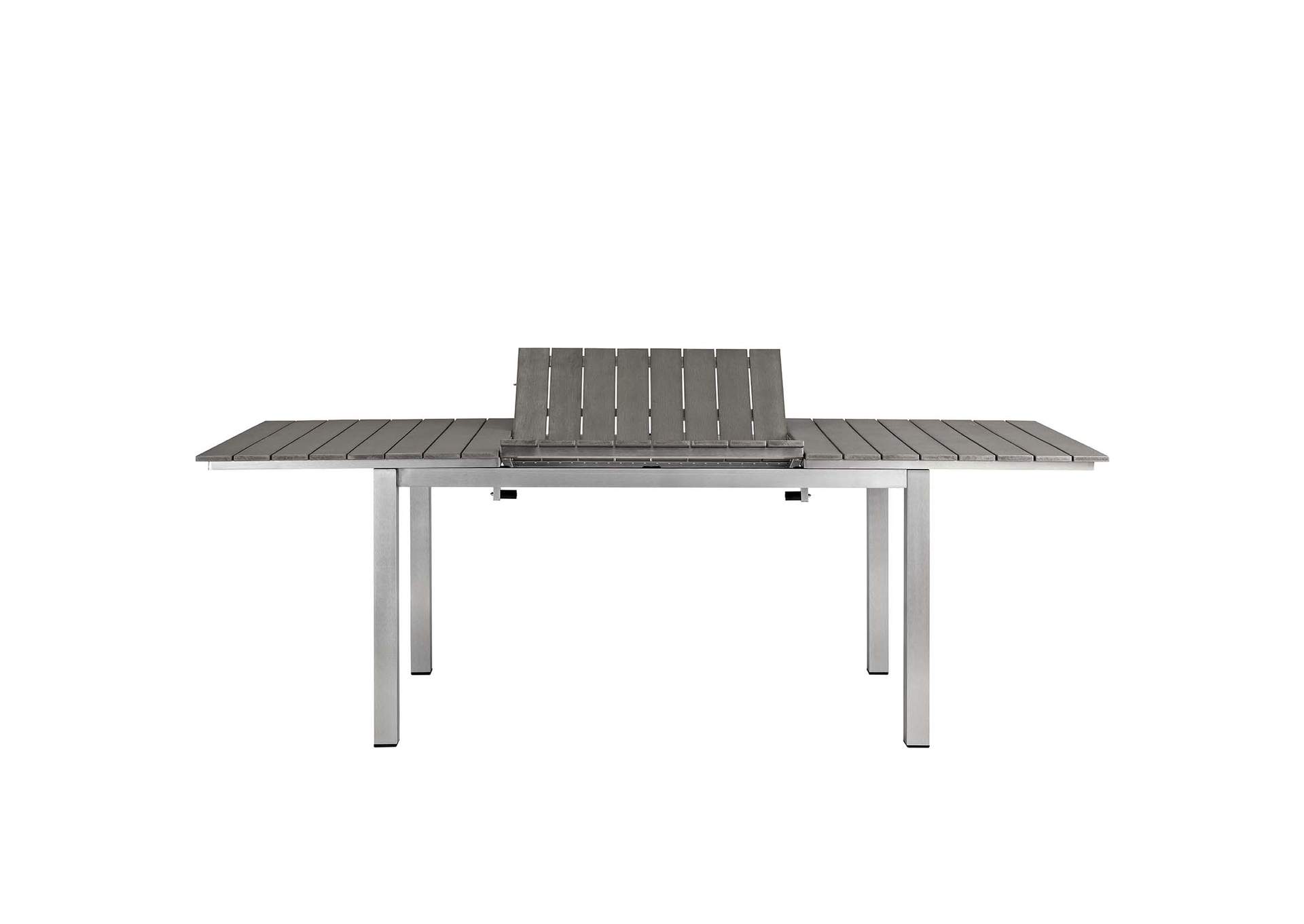 Silver Gray Shore 5 Piece Outdoor Patio Aluminum Dining Set,Modway