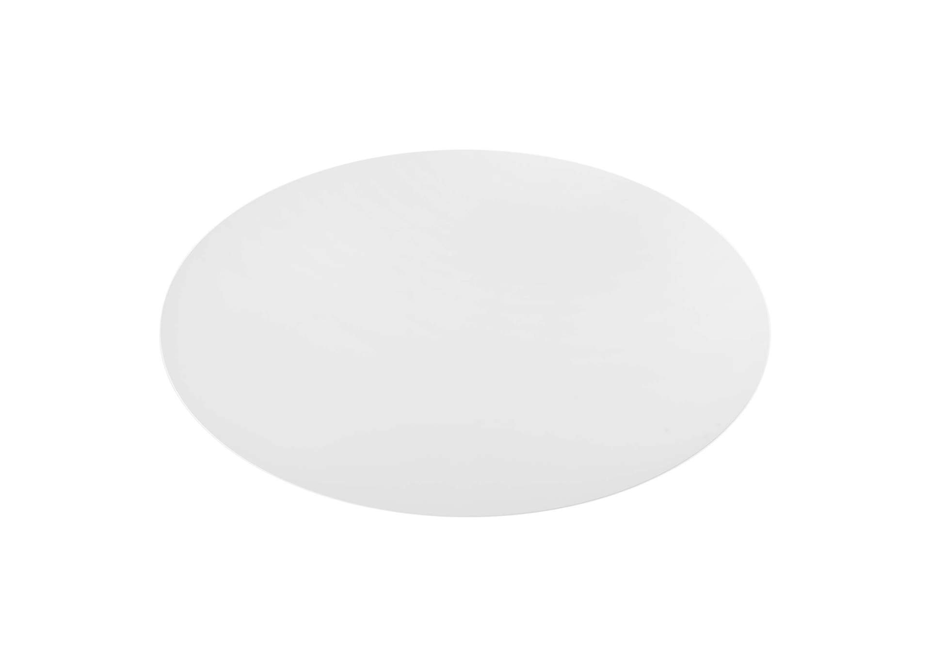 Gold White Lippa 78" Oval Wood Dining Table,Modway